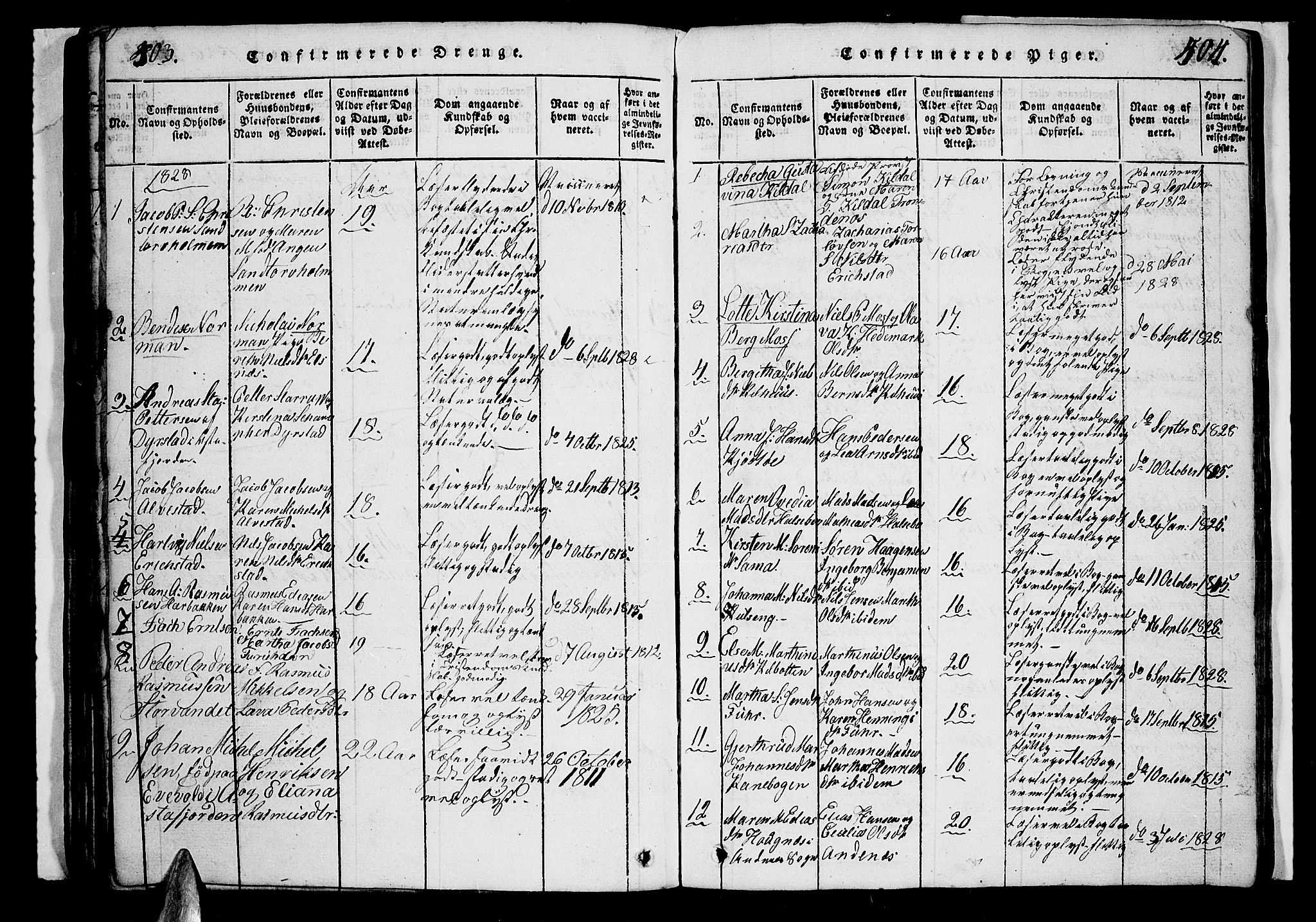 Trondenes sokneprestkontor, SATØ/S-1319/H/Hb/L0003klokker: Parish register (copy) no. 3, 1820-1834, p. 503-504