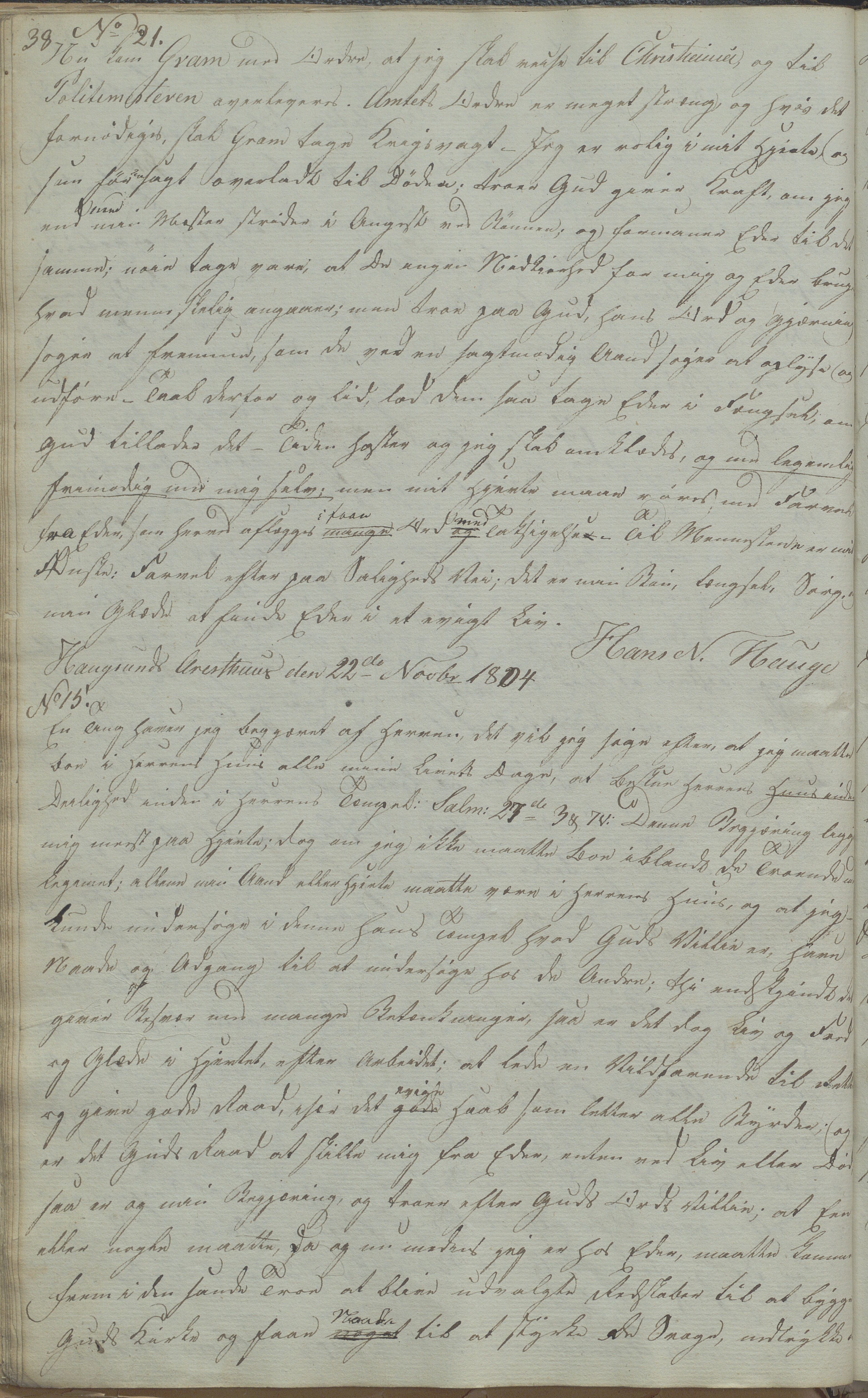 Heggtveitsamlingen, TMF/A-1007/H/L0052/0001: Innbundne brev Ms. S, med innlagt registratur / Innbundne brev Ms S. , 1801-1823, p. 38
