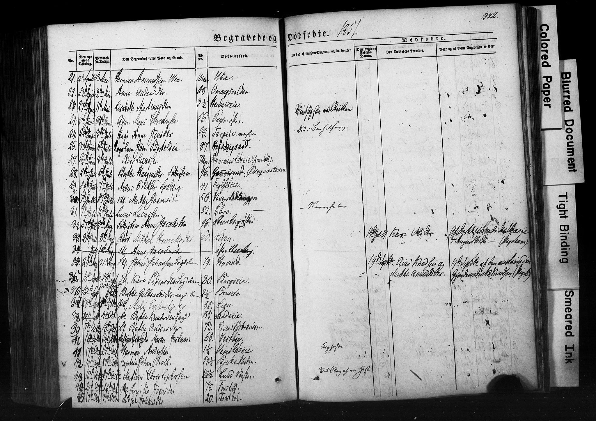 Løten prestekontor, AV/SAH-PREST-022/K/Ka/L0007: Parish register (official) no. 7, 1850-1859, p. 322