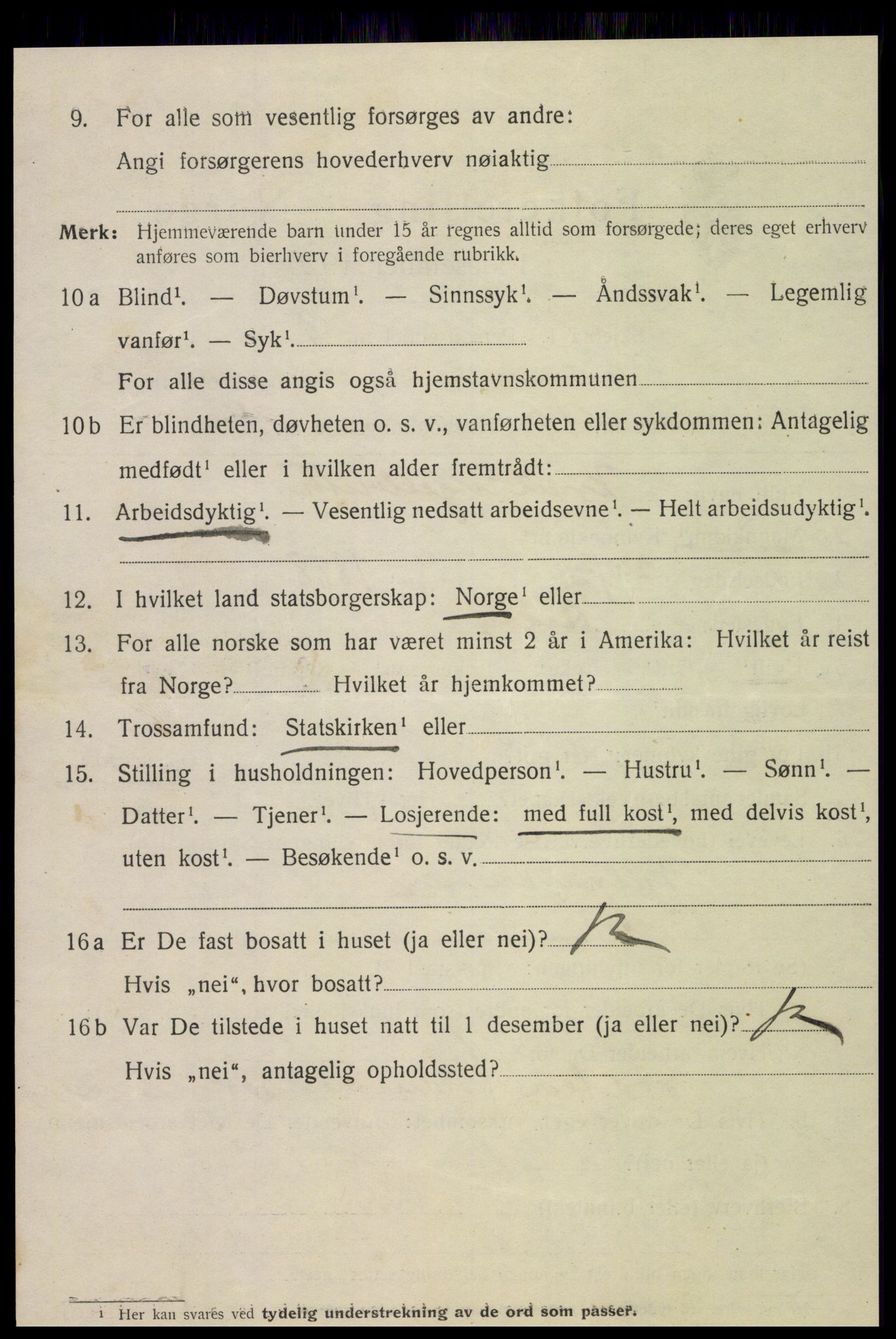 SAT, 1920 census for Namsos, 1920, p. 4826