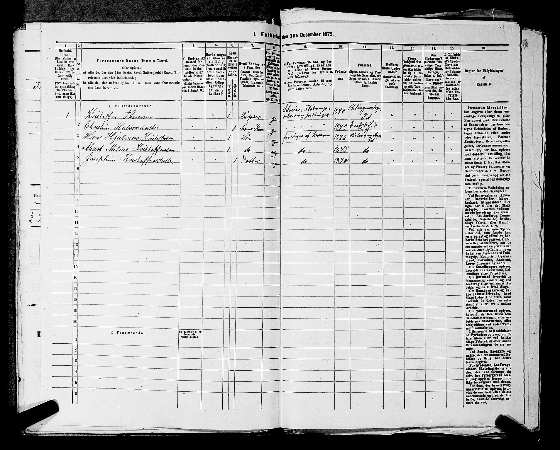 RA, 1875 census for 0227P Fet, 1875, p. 1441