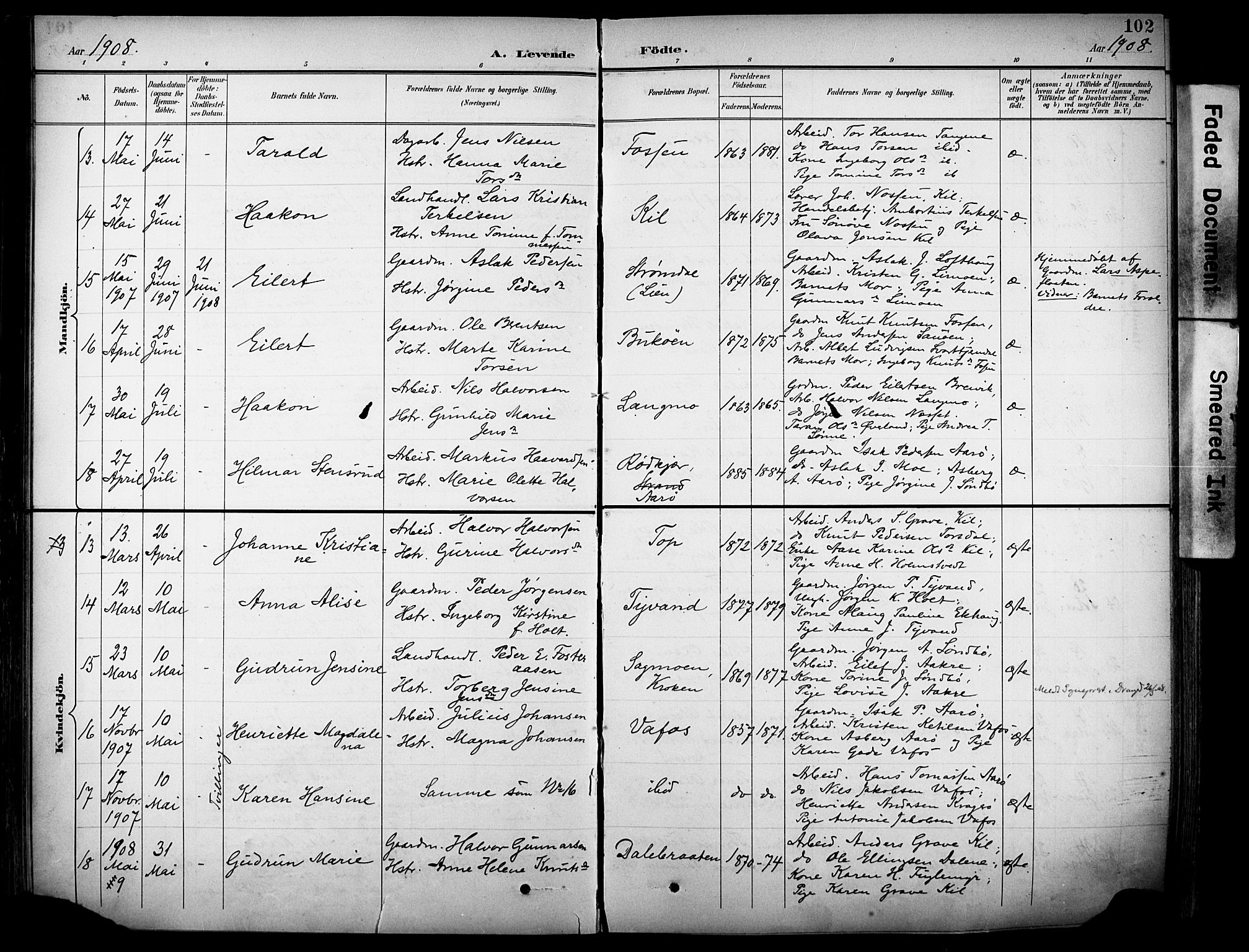 Sannidal kirkebøker, AV/SAKO-A-296/F/Fa/L0016: Parish register (official) no. 16, 1895-1911, p. 102