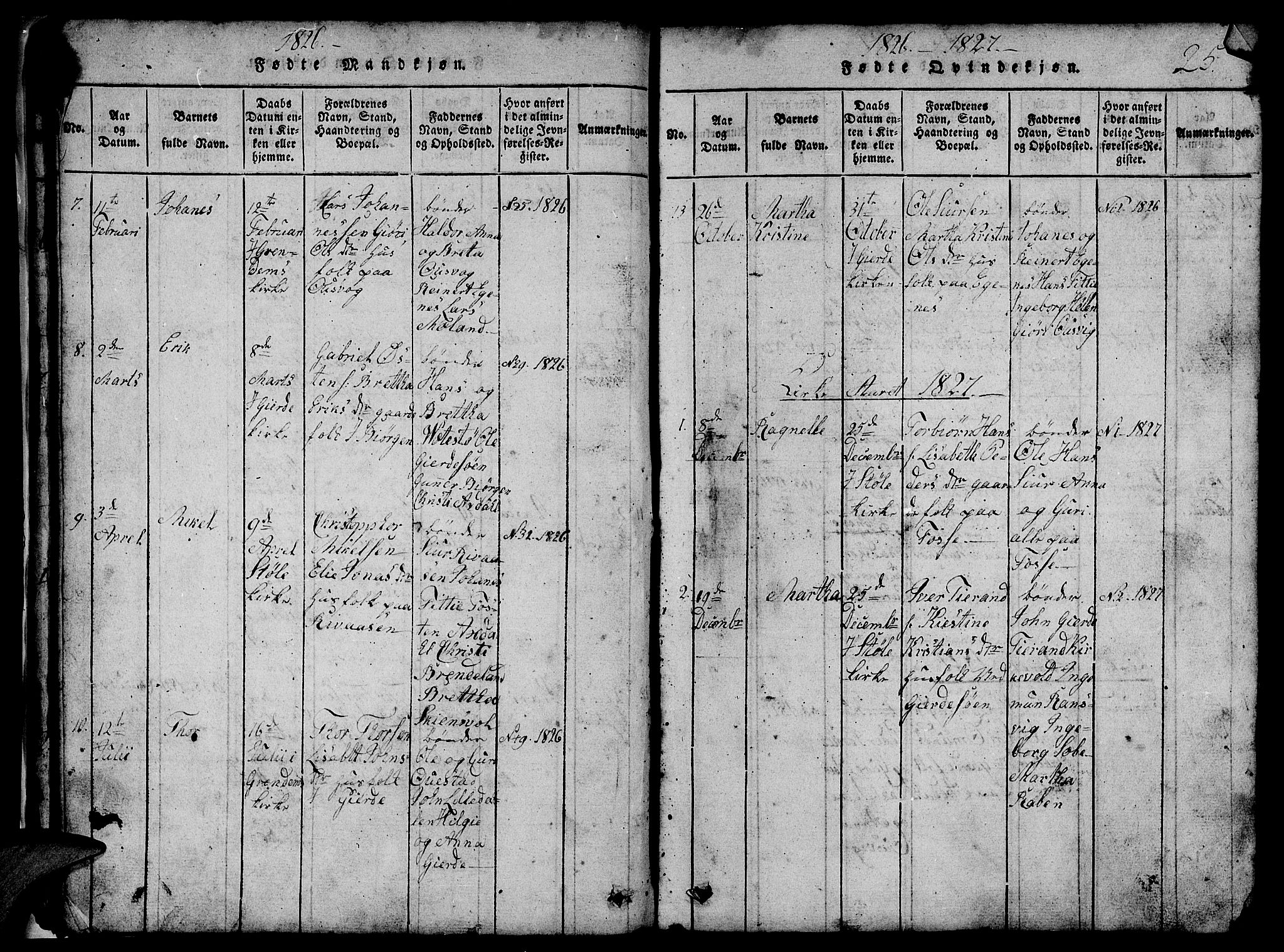 Etne sokneprestembete, SAB/A-75001/H/Hab: Parish register (copy) no. B 1, 1815-1850, p. 25