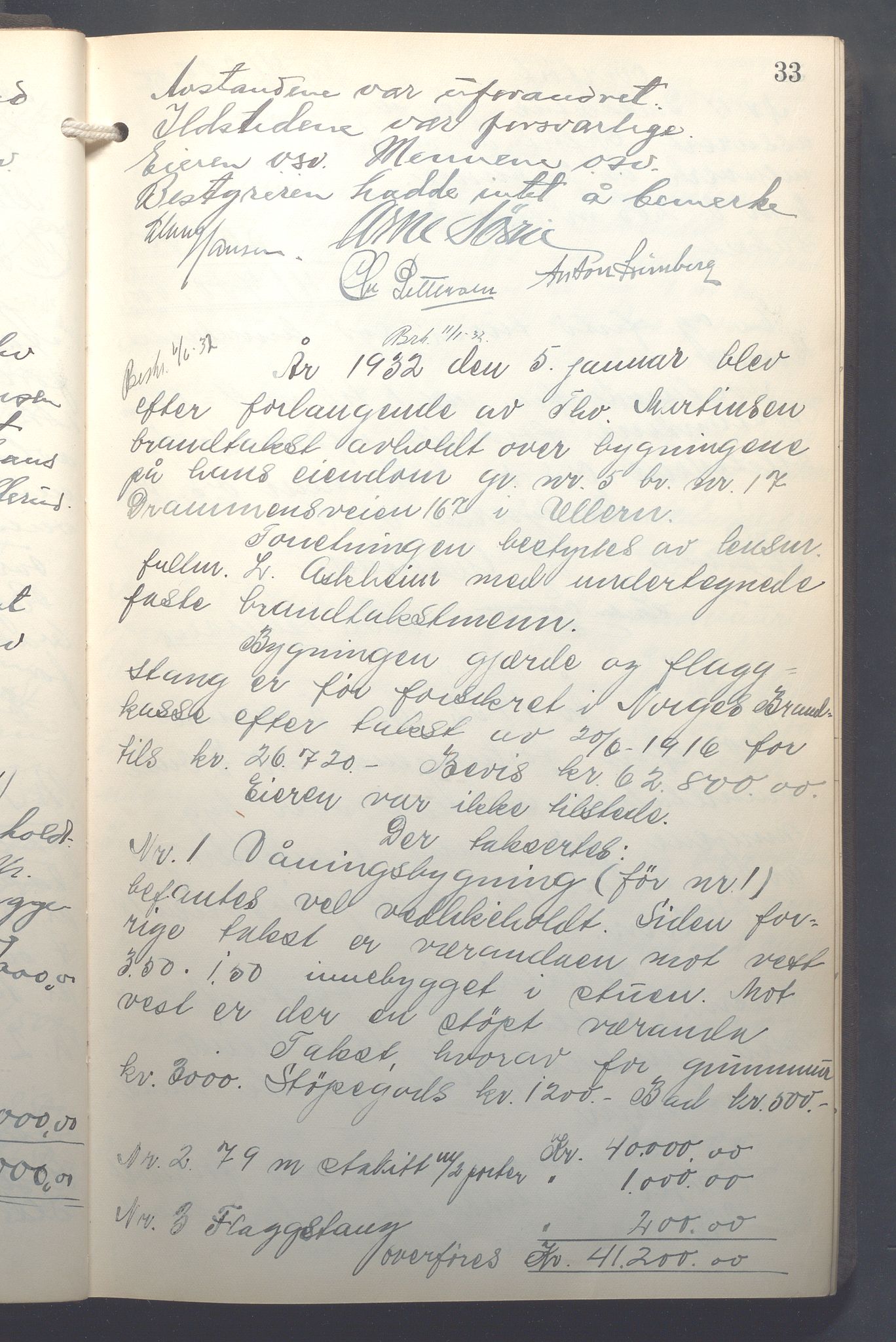 Lensmennene i Aker, OBA/A-10133/F/Fb/L0004: Branntakstprotokoll, 1931-1937, p. 33