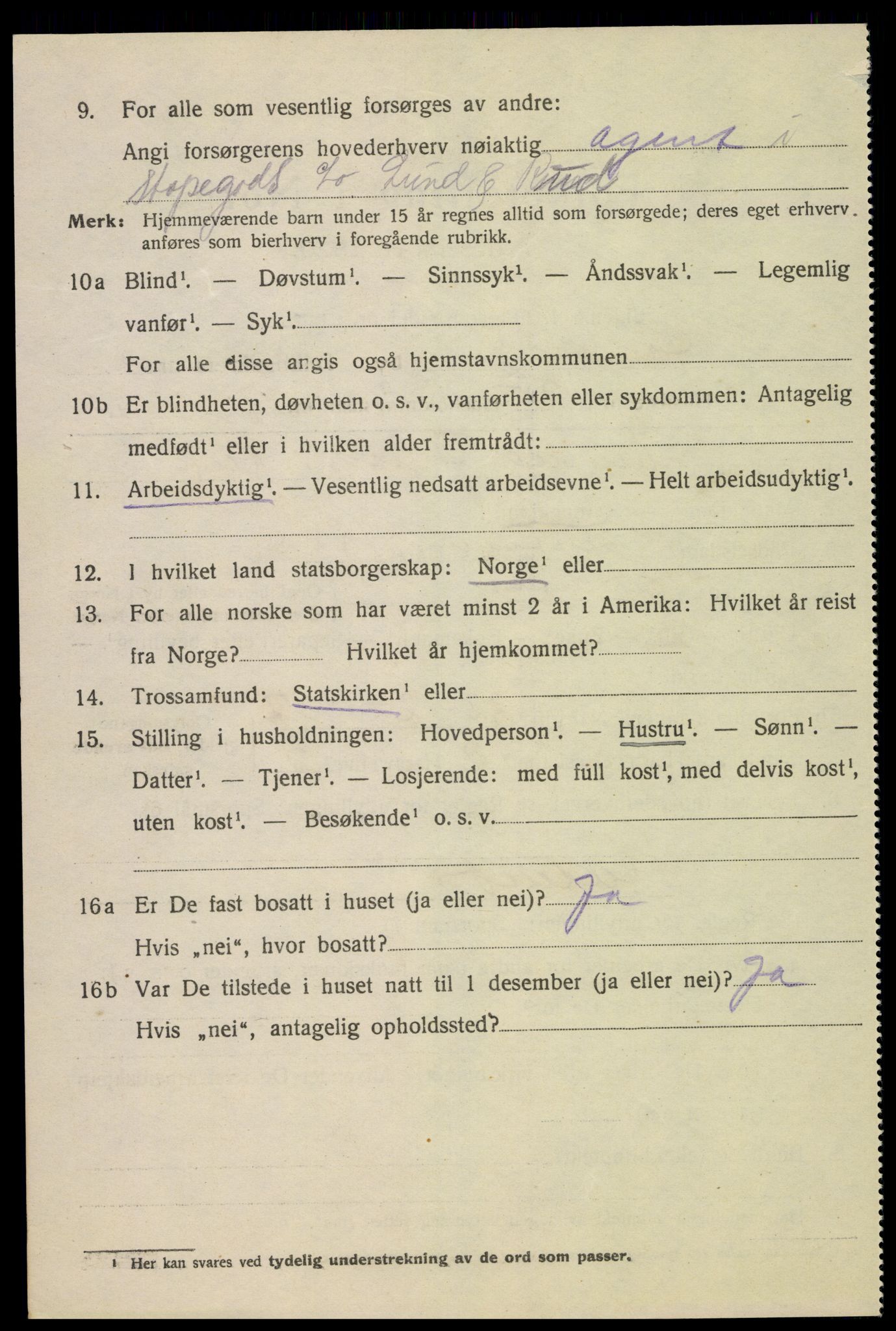 SAH, 1920 census for Hamar, 1920, p. 6262