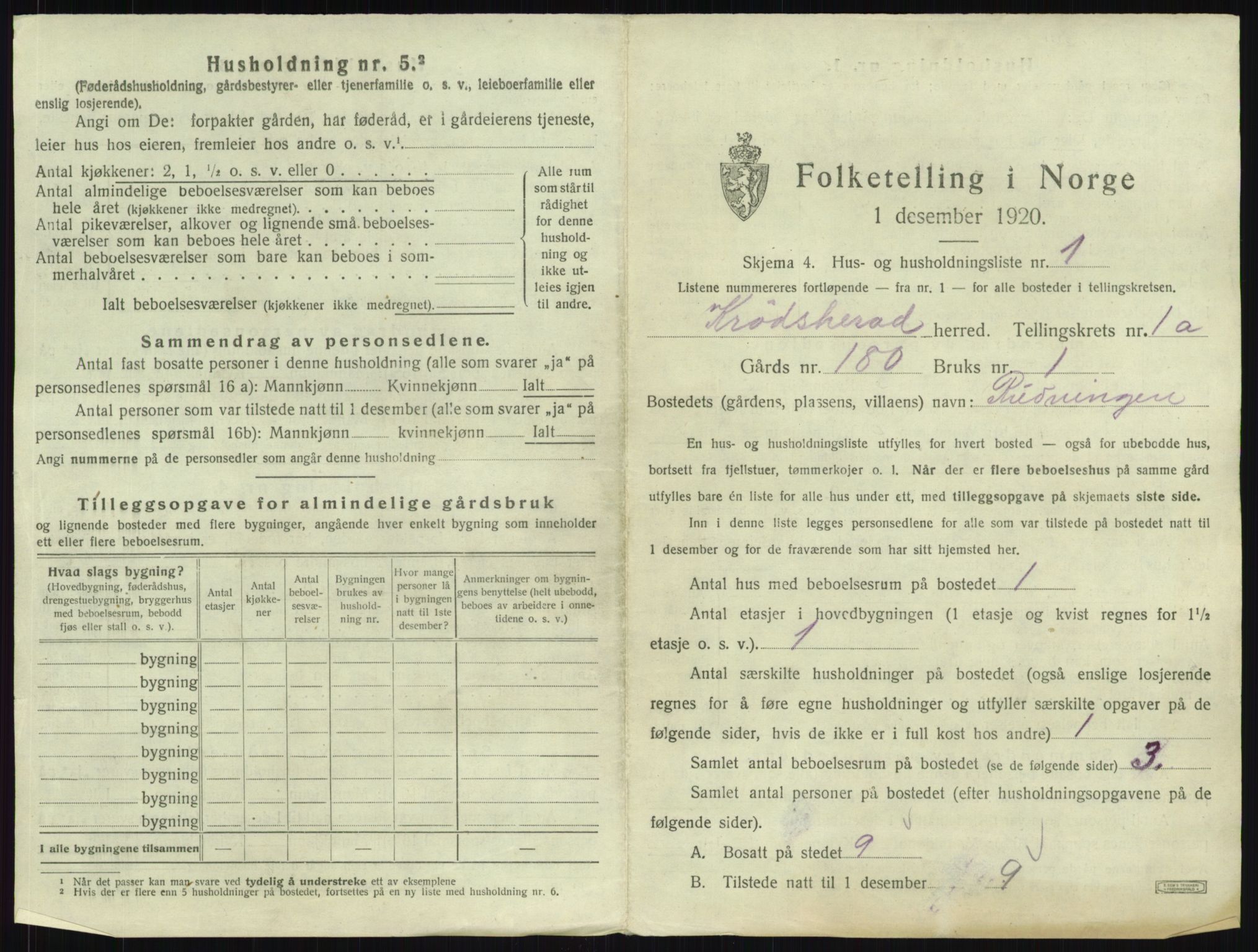 SAKO, 1920 census for Krødsherad, 1920, p. 30