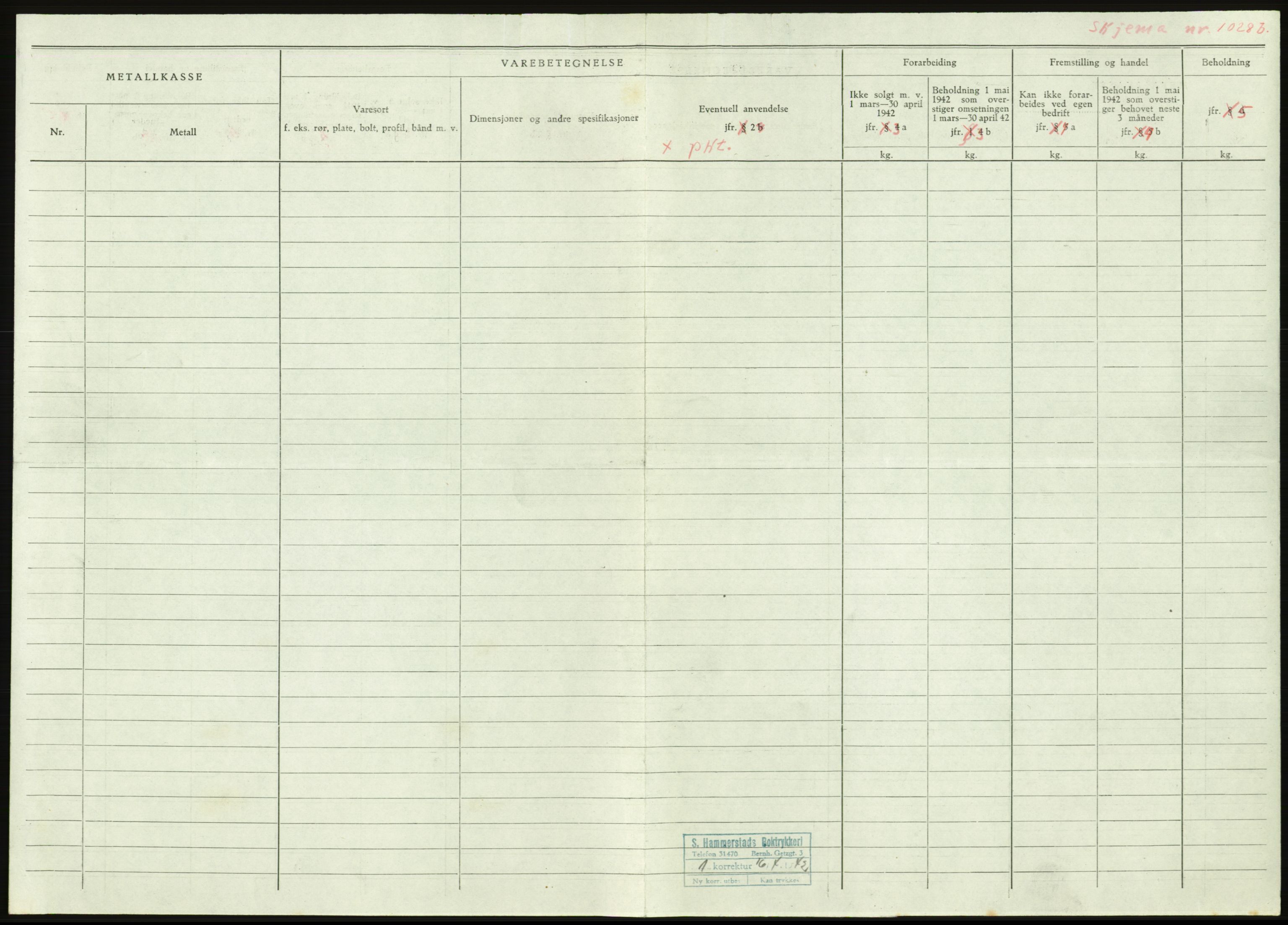 Direktoratet for industriforsyning, Sekretariatet, RA/S-4153/D/Df/L0054: 9. Metallkontoret, 1940-1945, p. 1521