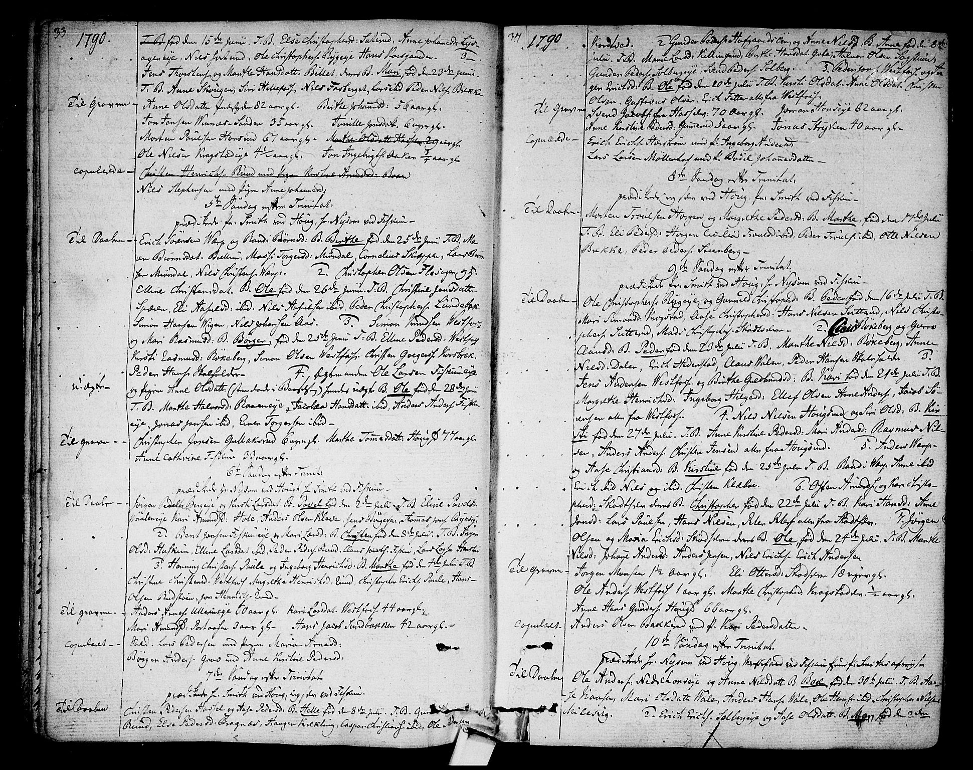 Eiker kirkebøker, SAKO/A-4/F/Fa/L0009: Parish register (official) no. I 9, 1789-1806, p. 33-34