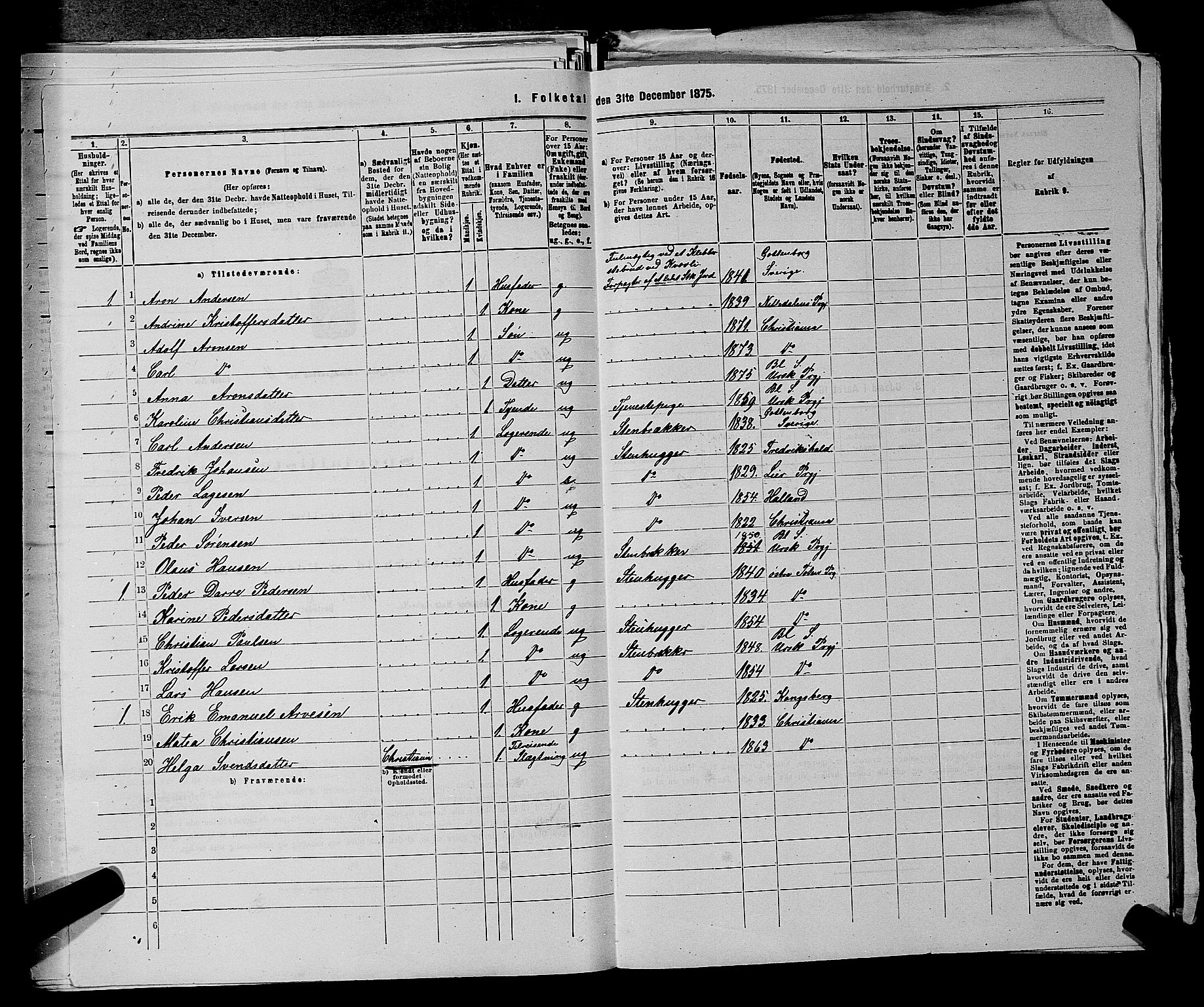 RA, 1875 census for 0224P Aurskog, 1875, p. 1152