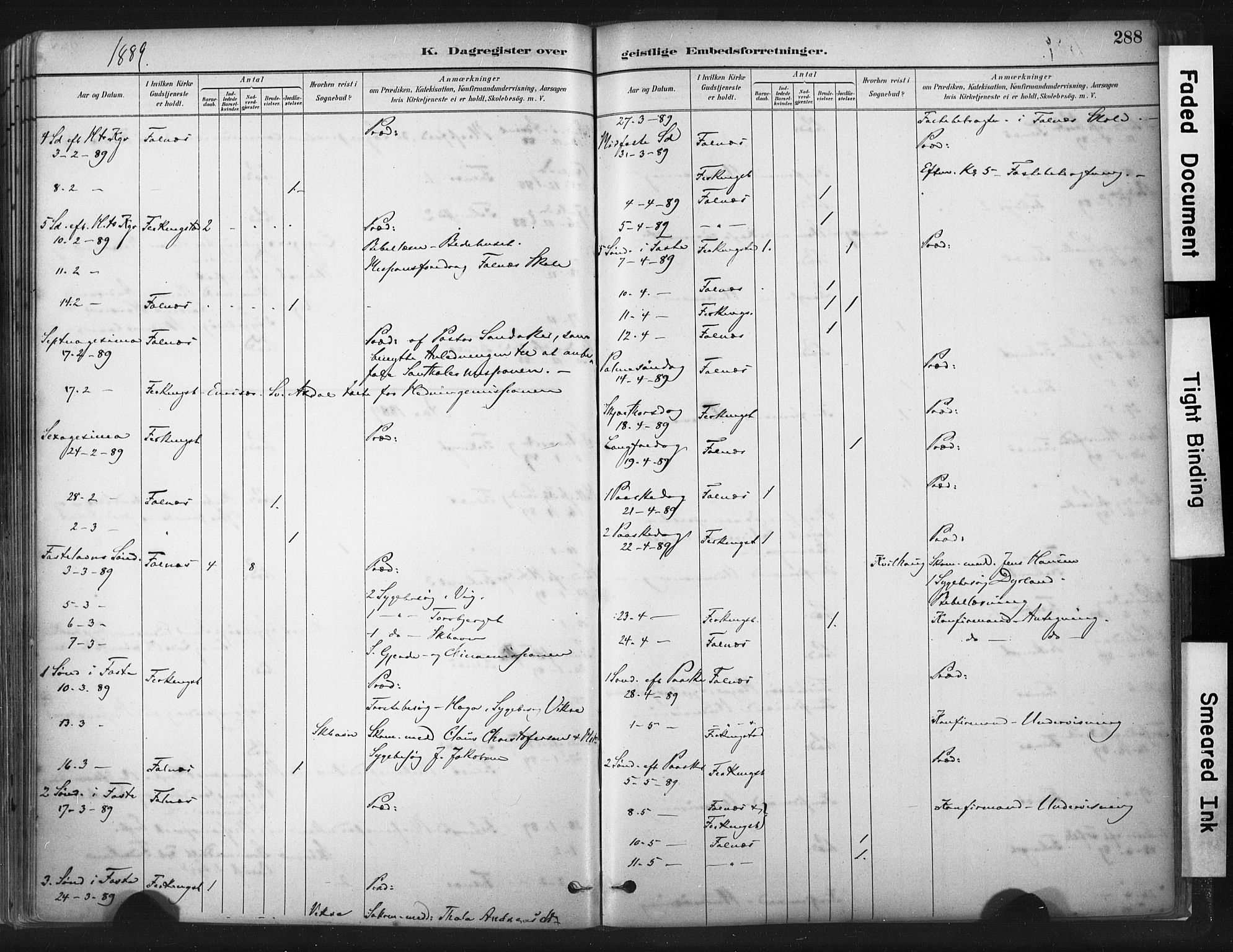 Skudenes sokneprestkontor, AV/SAST-A -101849/H/Ha/Haa/L0009: Parish register (official) no. A 6, 1882-1912, p. 288