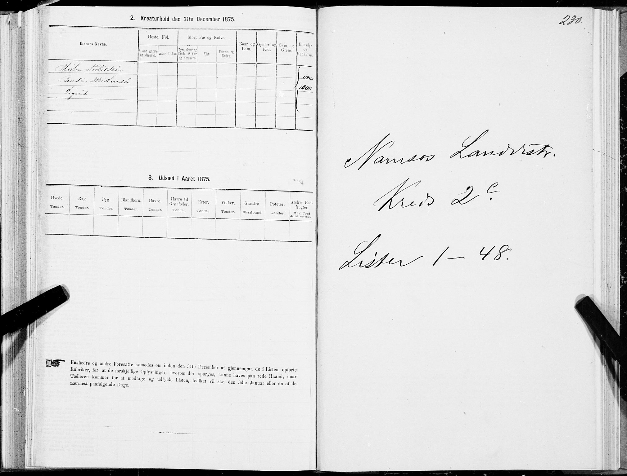 SAT, 1875 census for 1745L Namsos/Vemundvik og Sævik, 1875, p. 2230