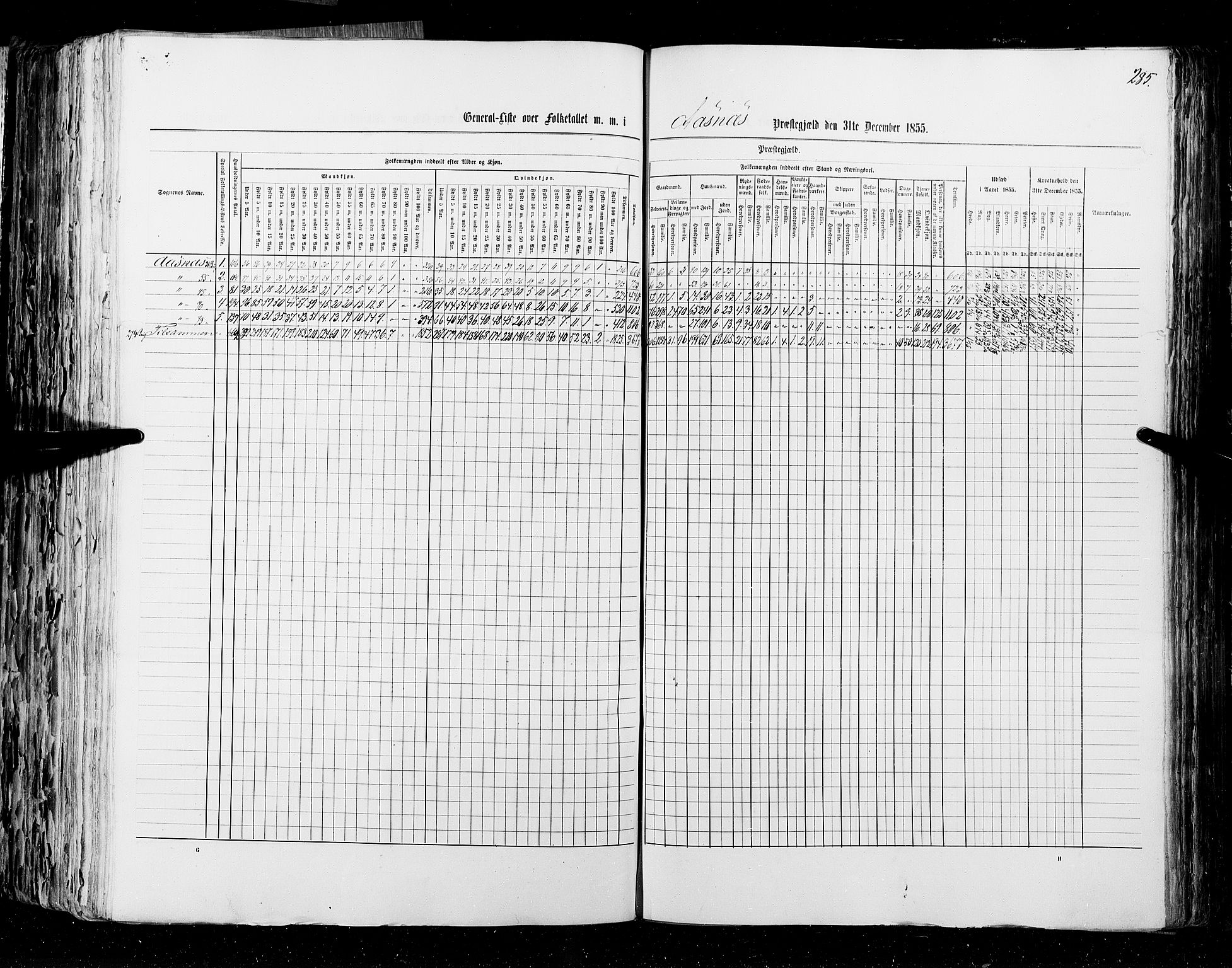 RA, Census 1855, vol. 1: Akershus amt, Smålenenes amt og Hedemarken amt, 1855, p. 285