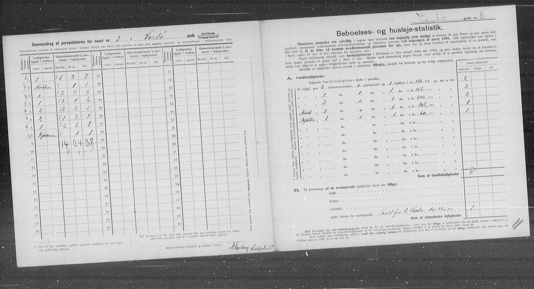 OBA, Municipal Census 1905 for Kristiania, 1905, p. 64280