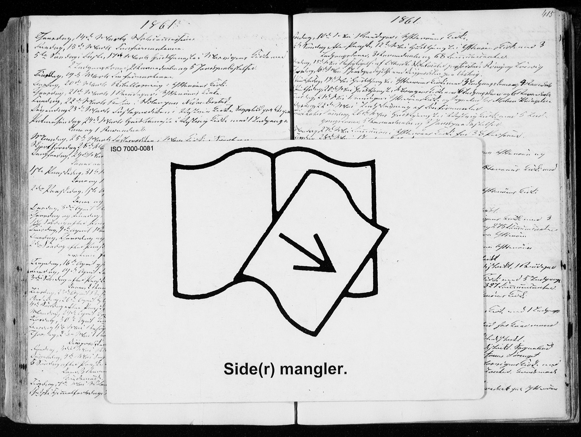 Ministerialprotokoller, klokkerbøker og fødselsregistre - Nord-Trøndelag, SAT/A-1458/722/L0218: Parish register (official) no. 722A05, 1843-1868, p. 415