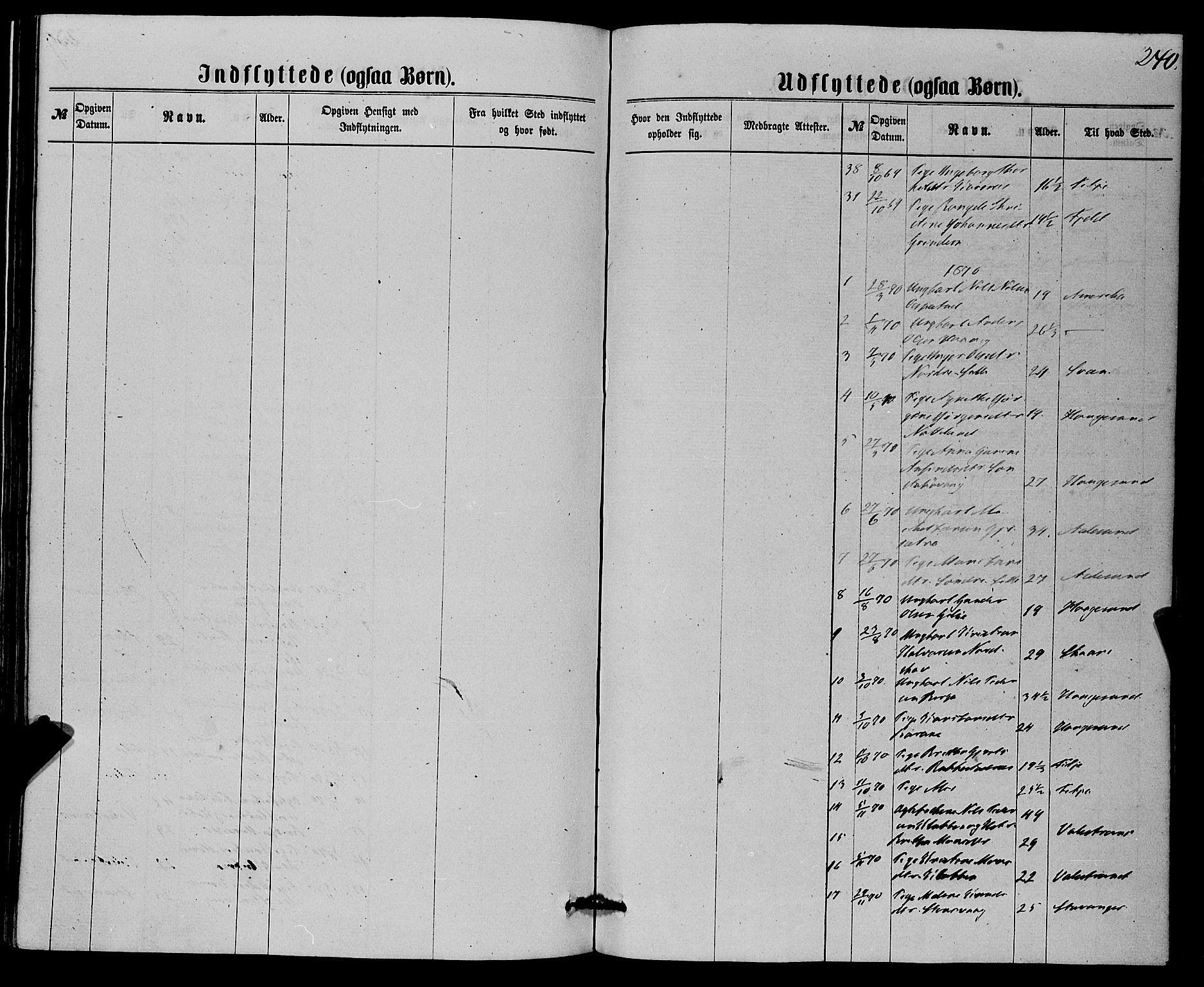 Finnås sokneprestembete, SAB/A-99925/H/Ha/Haa/Haaa/L0008: Parish register (official) no. A 8, 1863-1872, p. 240