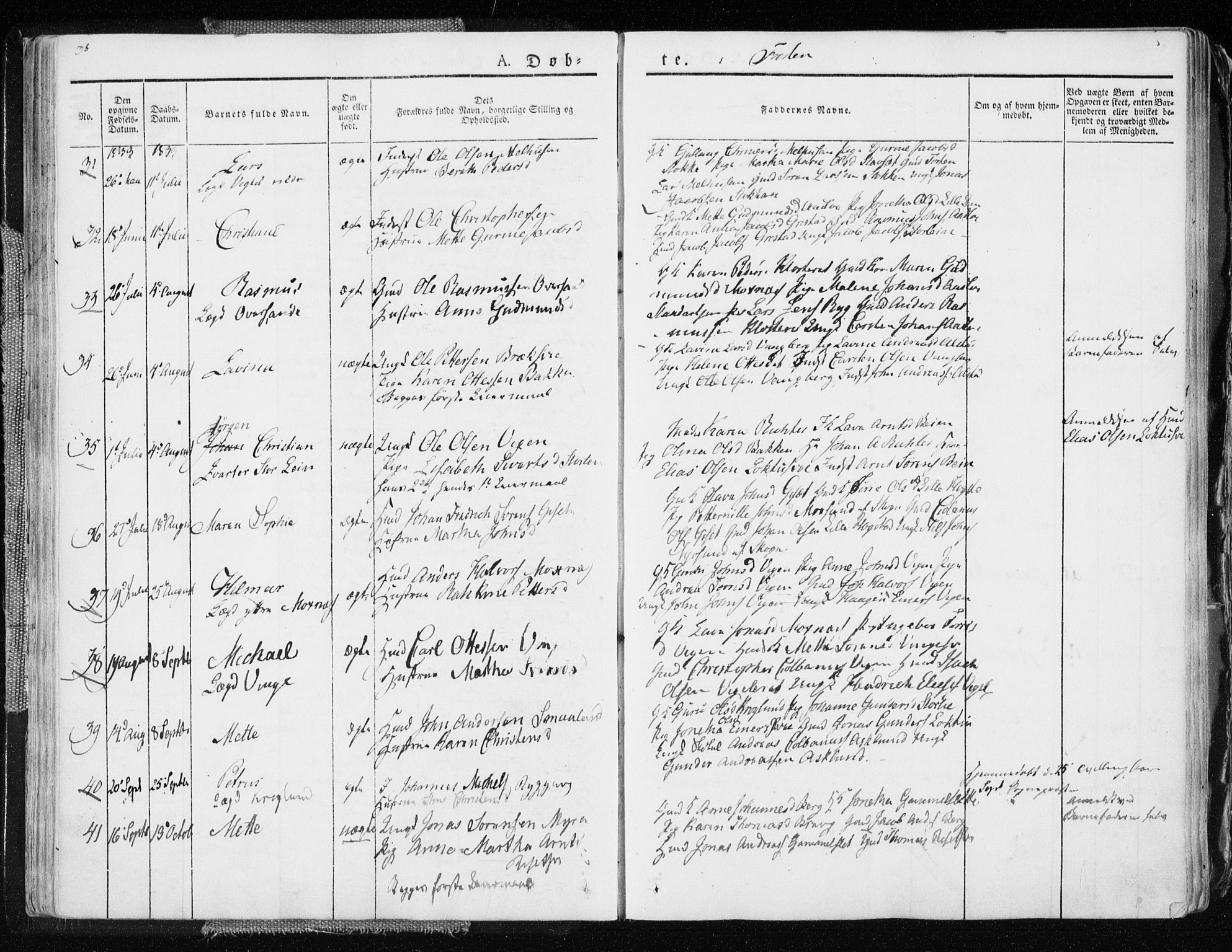 Ministerialprotokoller, klokkerbøker og fødselsregistre - Nord-Trøndelag, SAT/A-1458/713/L0114: Parish register (official) no. 713A05, 1827-1839, p. 38
