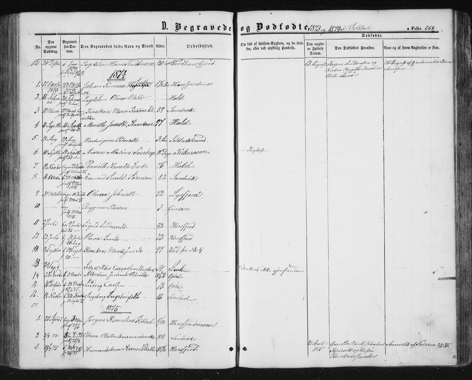 Ministerialprotokoller, klokkerbøker og fødselsregistre - Nordland, SAT/A-1459/810/L0159: Parish register (copy) no. 810C02 /2, 1863-1883, p. 268