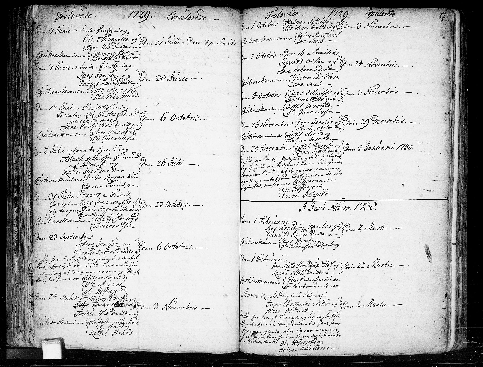 Heddal kirkebøker, SAKO/A-268/F/Fa/L0003: Parish register (official) no. I 3, 1723-1783, p. 87