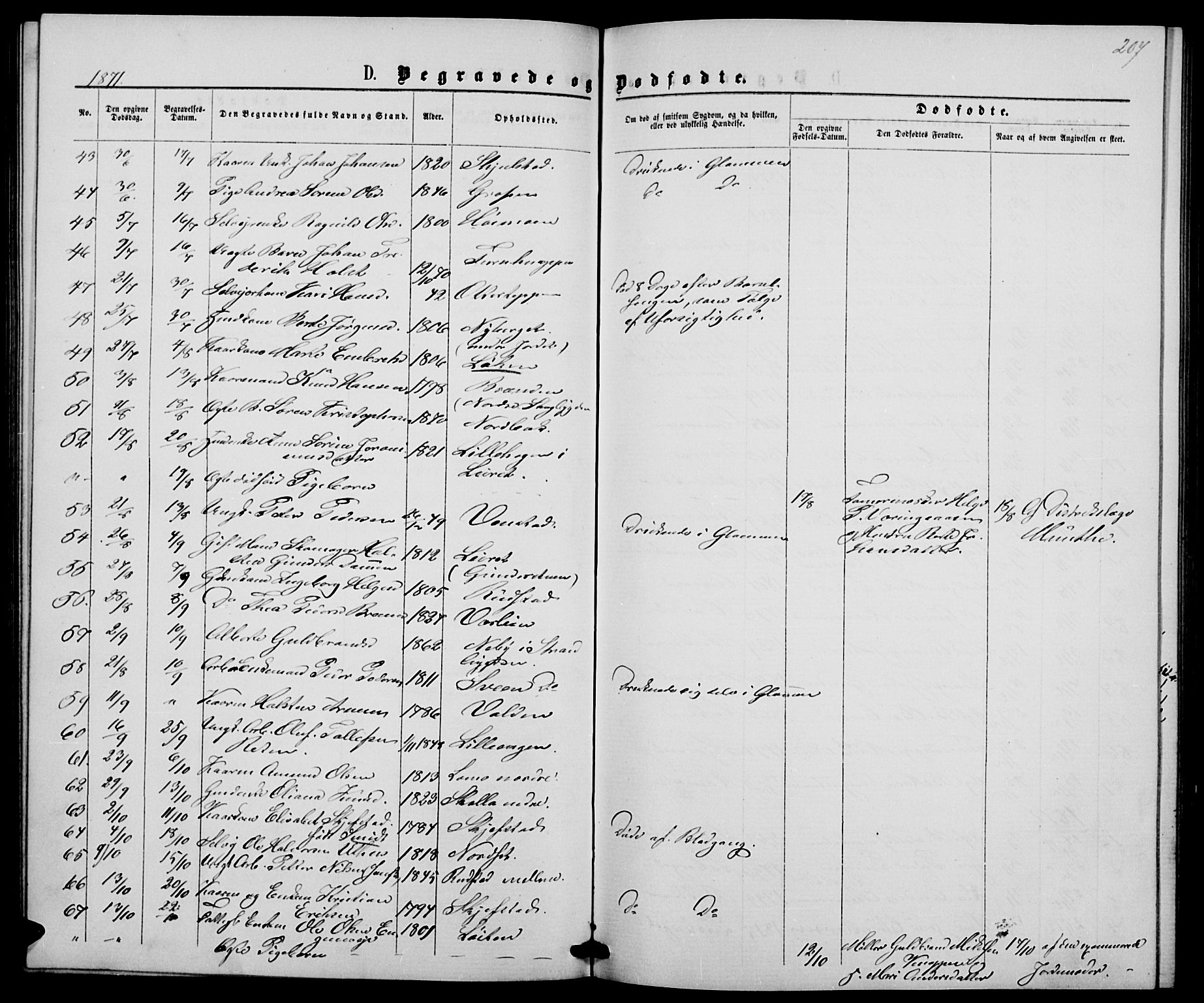 Elverum prestekontor, AV/SAH-PREST-044/H/Ha/Hab/L0004: Parish register (copy) no. 4, 1866-1874, p. 207