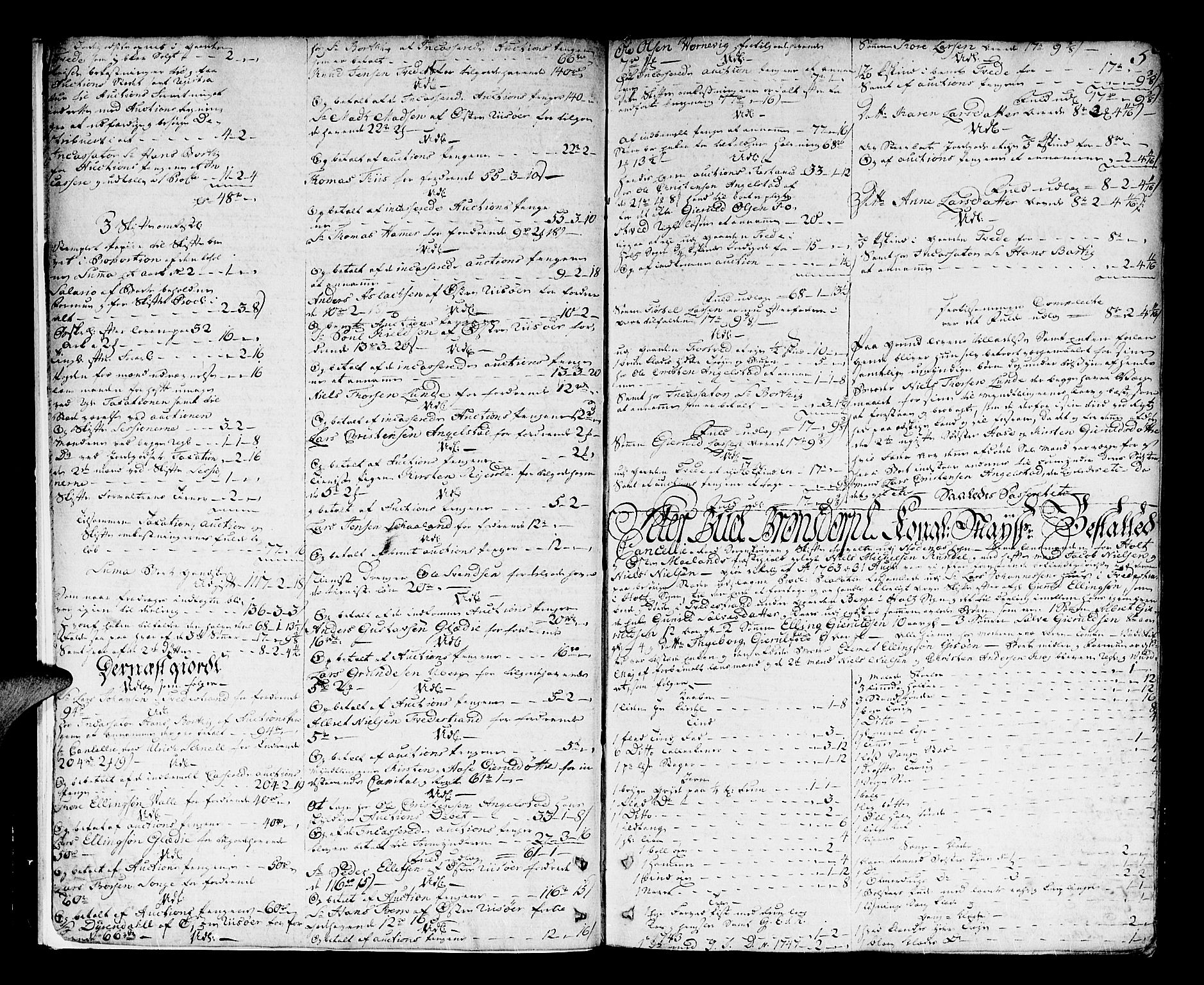 Nedenes sorenskriveri før 1824, AV/SAK-1221-0007/H/Hc/L0030: Skifteprotokoll med register nr 21a, 1763-1767, p. 4b-5a