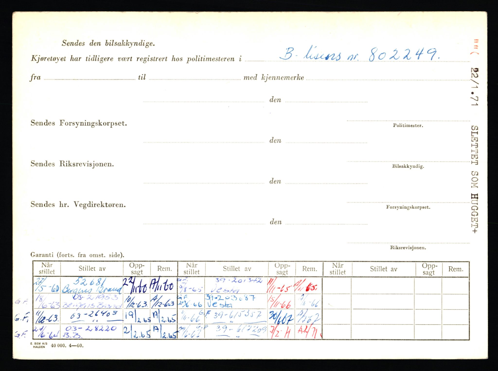 Stavanger trafikkstasjon, AV/SAST-A-101942/0/F/L0052: L-52100 - L-52899, 1930-1971, p. 272