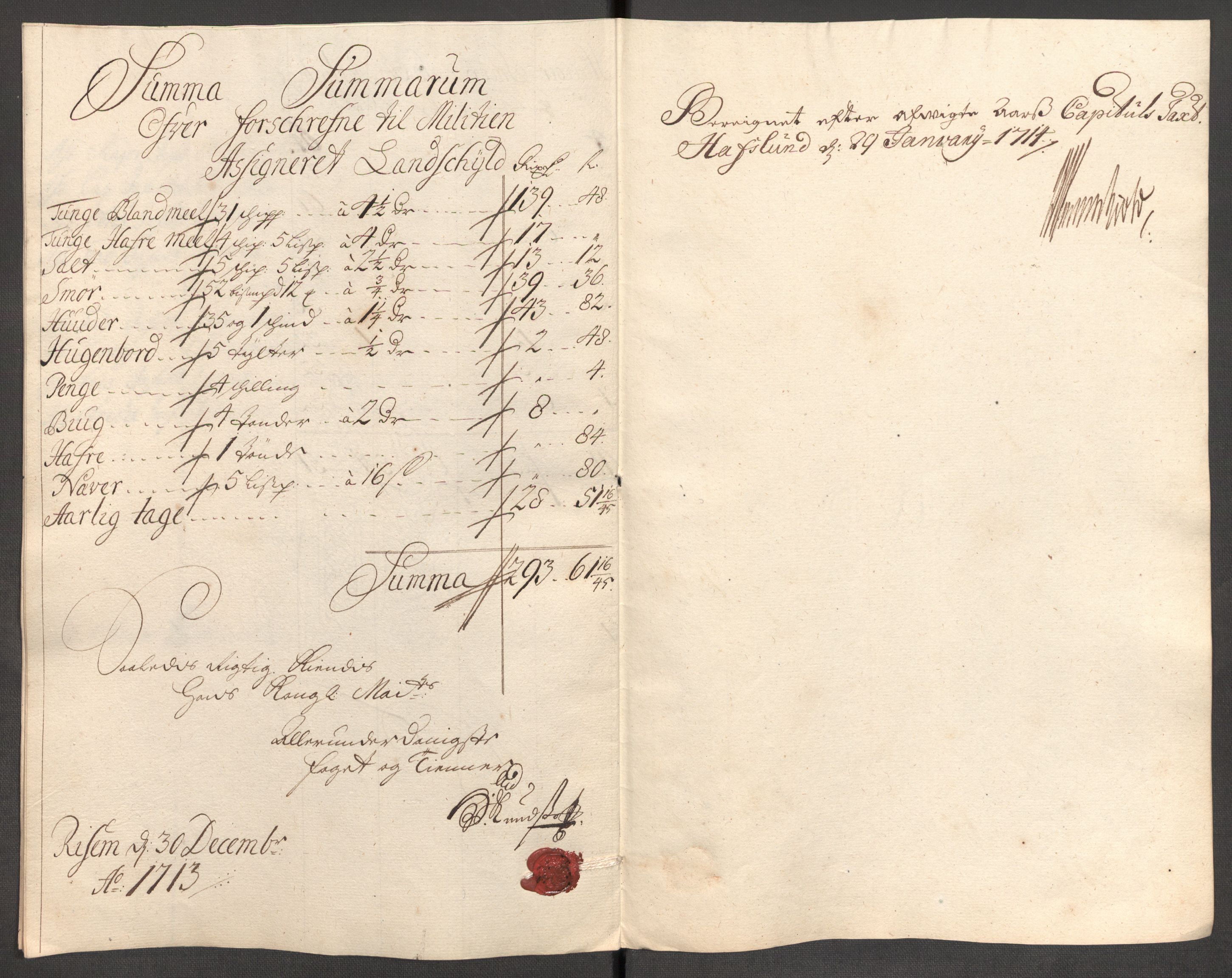 Rentekammeret inntil 1814, Reviderte regnskaper, Fogderegnskap, AV/RA-EA-4092/R04/L0138: Fogderegnskap Moss, Onsøy, Tune, Veme og Åbygge, 1713-1714, p. 185