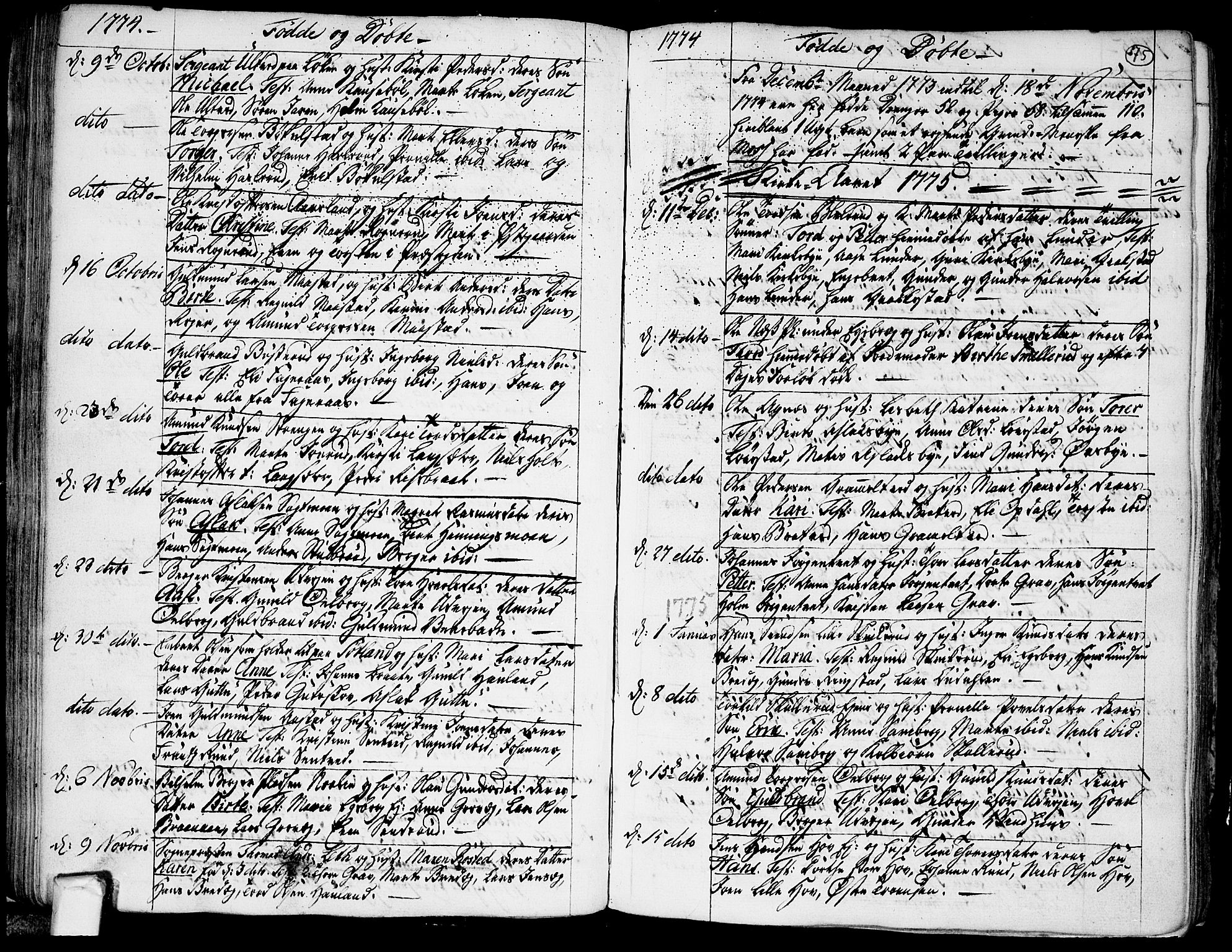 Trøgstad prestekontor Kirkebøker, SAO/A-10925/F/Fa/L0004: Parish register (official) no. I 4, 1750-1784, p. 75