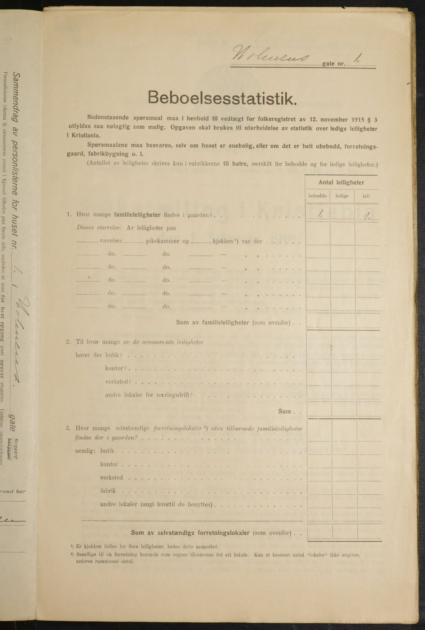 OBA, Municipal Census 1916 for Kristiania, 1916, p. 41484