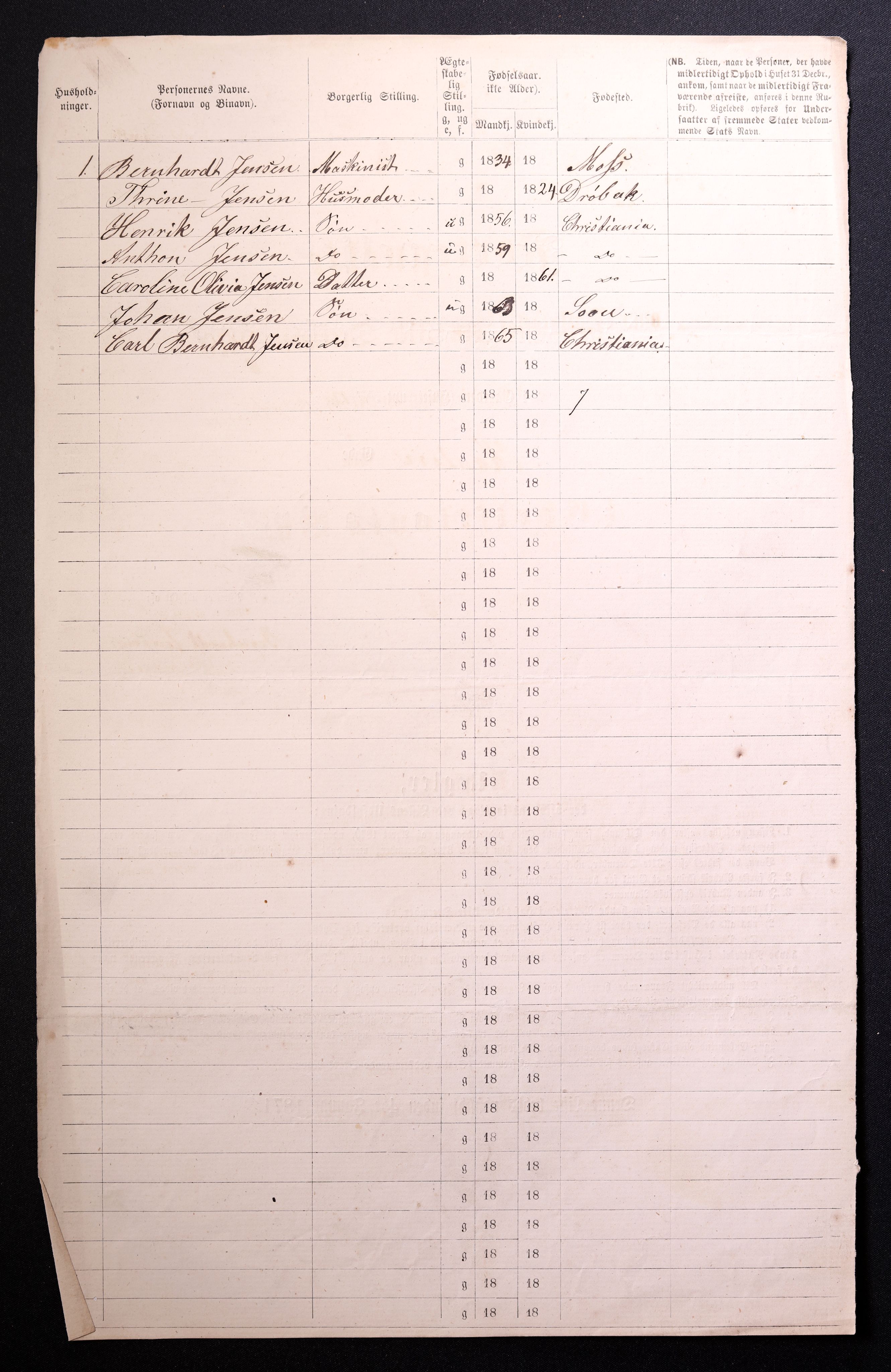 RA, 1870 census for 0301 Kristiania, 1870, p. 1432