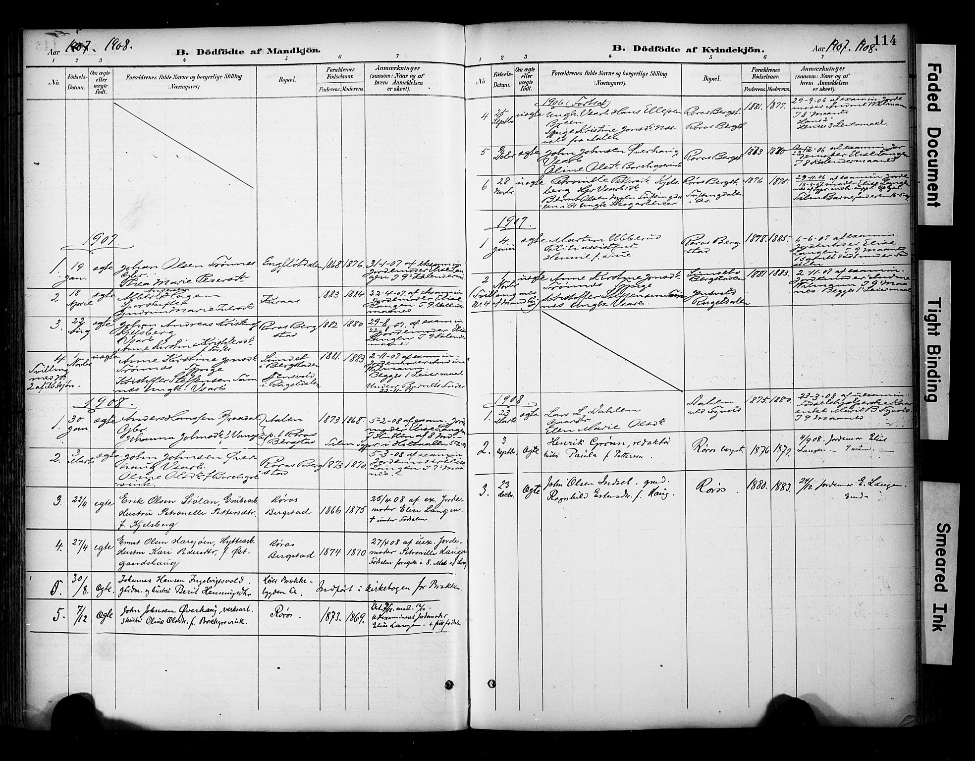 Ministerialprotokoller, klokkerbøker og fødselsregistre - Sør-Trøndelag, SAT/A-1456/681/L0936: Parish register (official) no. 681A14, 1899-1908, p. 114