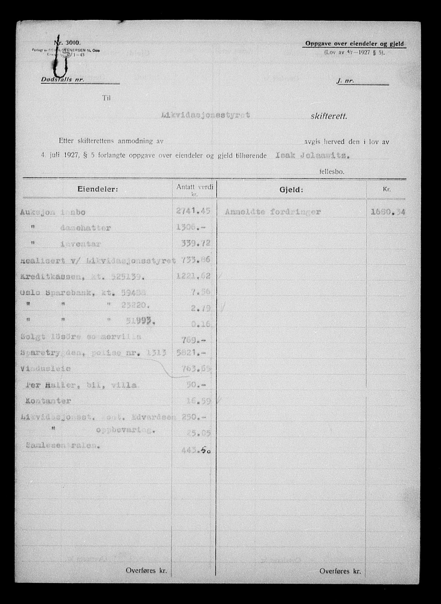 Justisdepartementet, Tilbakeføringskontoret for inndratte formuer, AV/RA-S-1564/H/Hc/Hcc/L0948: --, 1945-1947, p. 72