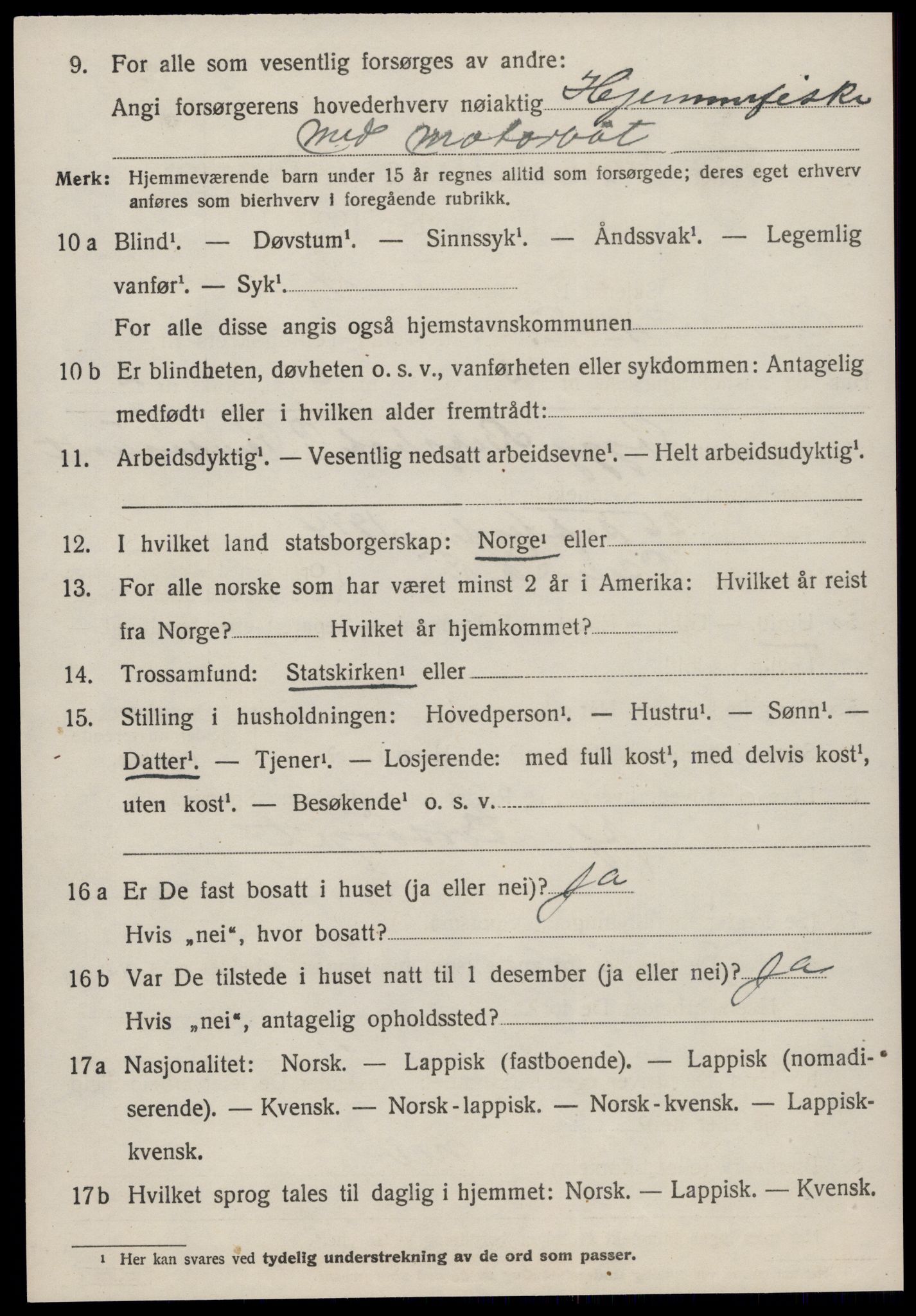 SAT, 1920 census for Osen, 1920, p. 2048