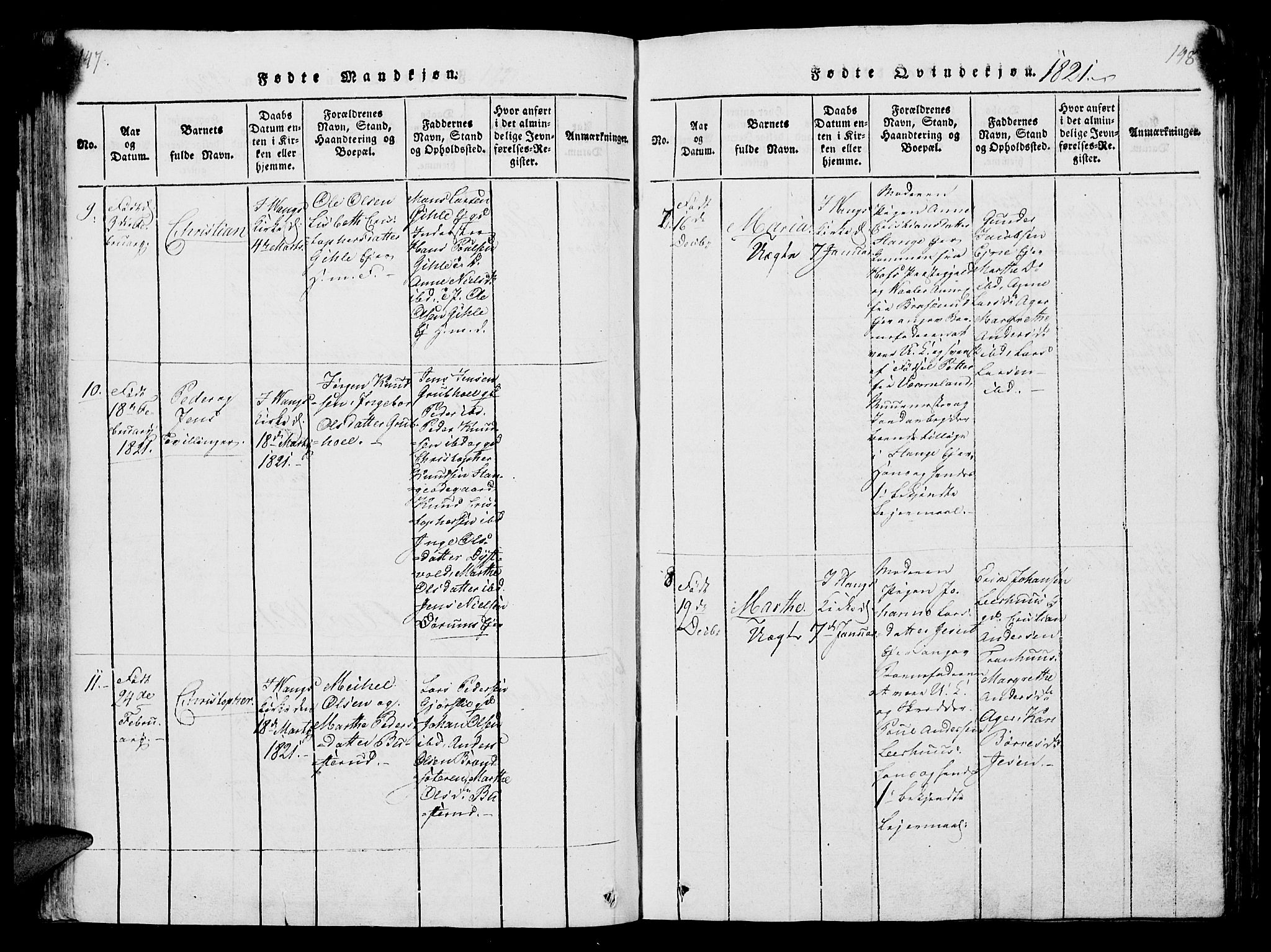 Vang prestekontor, Hedmark, AV/SAH-PREST-008/H/Ha/Hab/L0004: Parish register (copy) no. 4, 1813-1827, p. 147-148