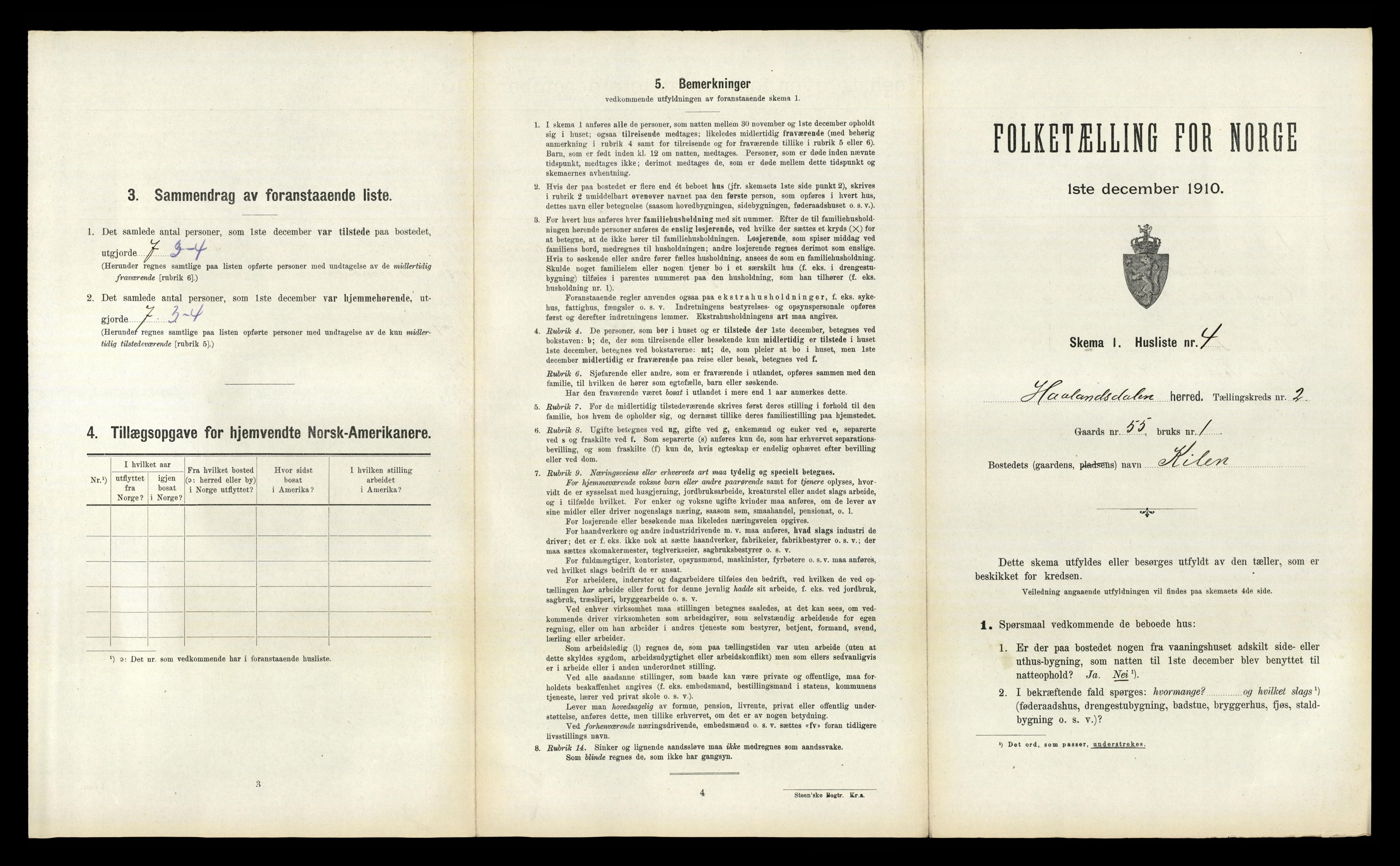 RA, 1910 census for Hålandsdal, 1910, p. 106