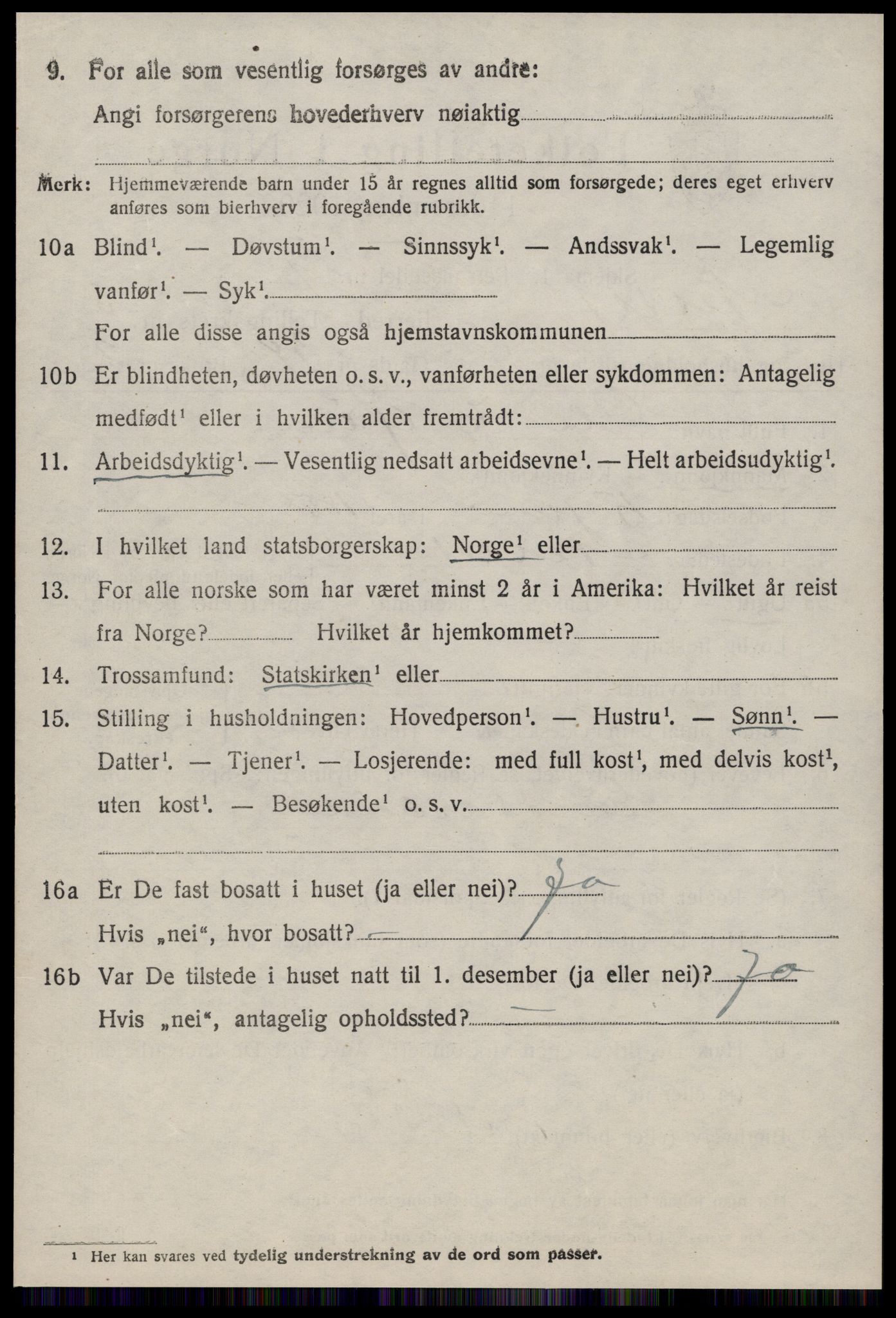 SAT, 1920 census for Nesset, 1920, p. 2793