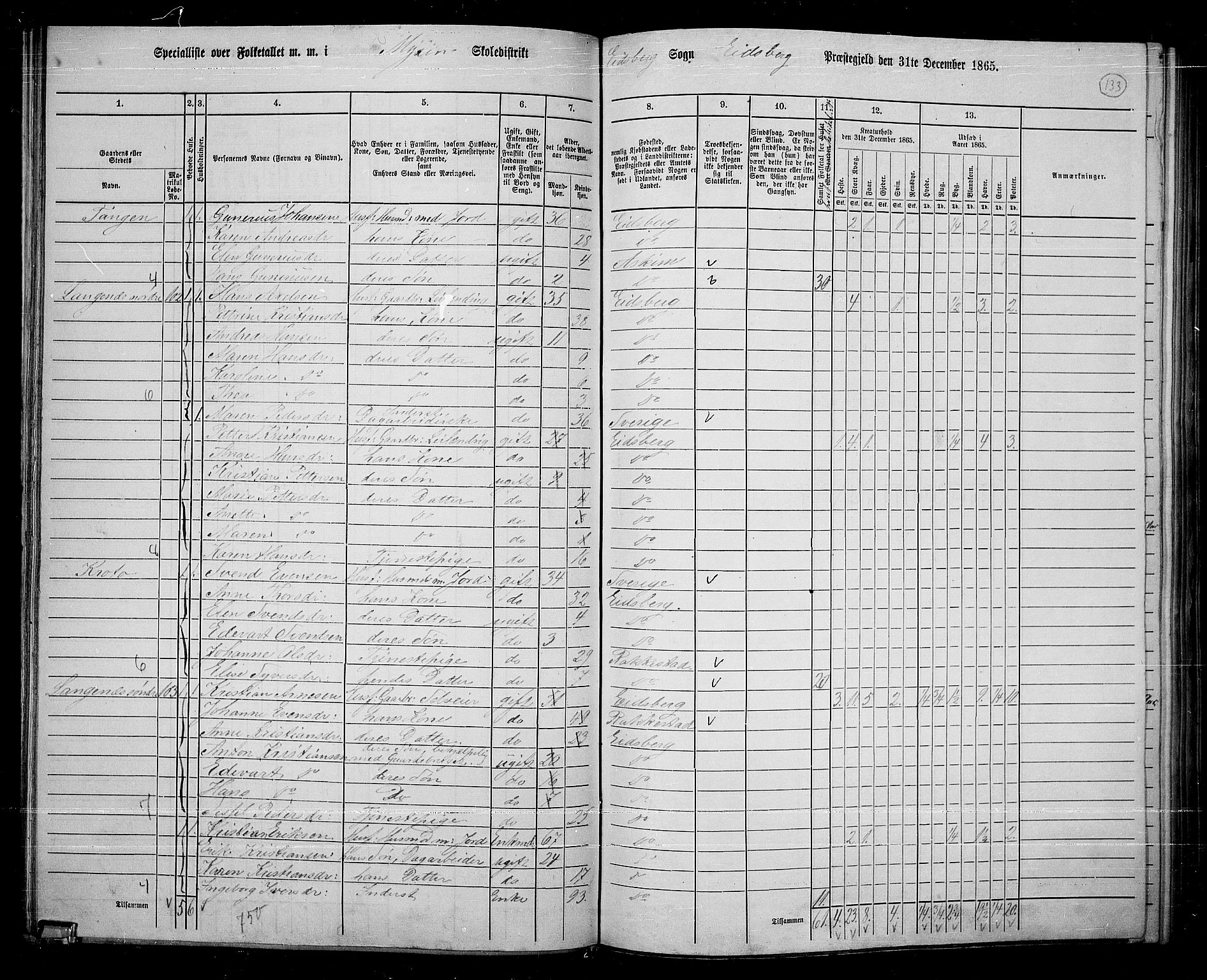 RA, 1865 census for Eidsberg, 1865, p. 120