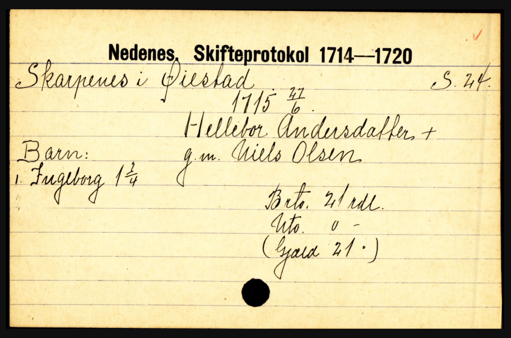 Nedenes sorenskriveri før 1824, AV/SAK-1221-0007/H, p. 26587