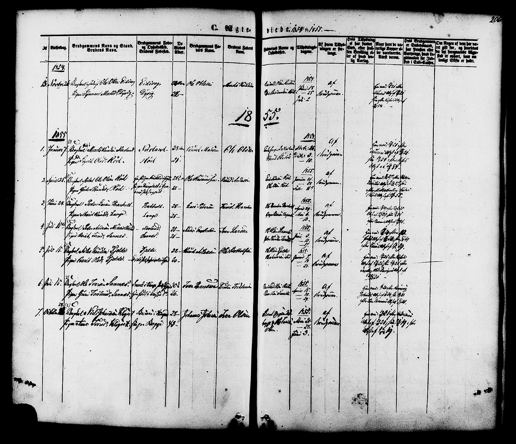 Ministerialprotokoller, klokkerbøker og fødselsregistre - Møre og Romsdal, AV/SAT-A-1454/551/L0625: Parish register (official) no. 551A05, 1846-1879, p. 206