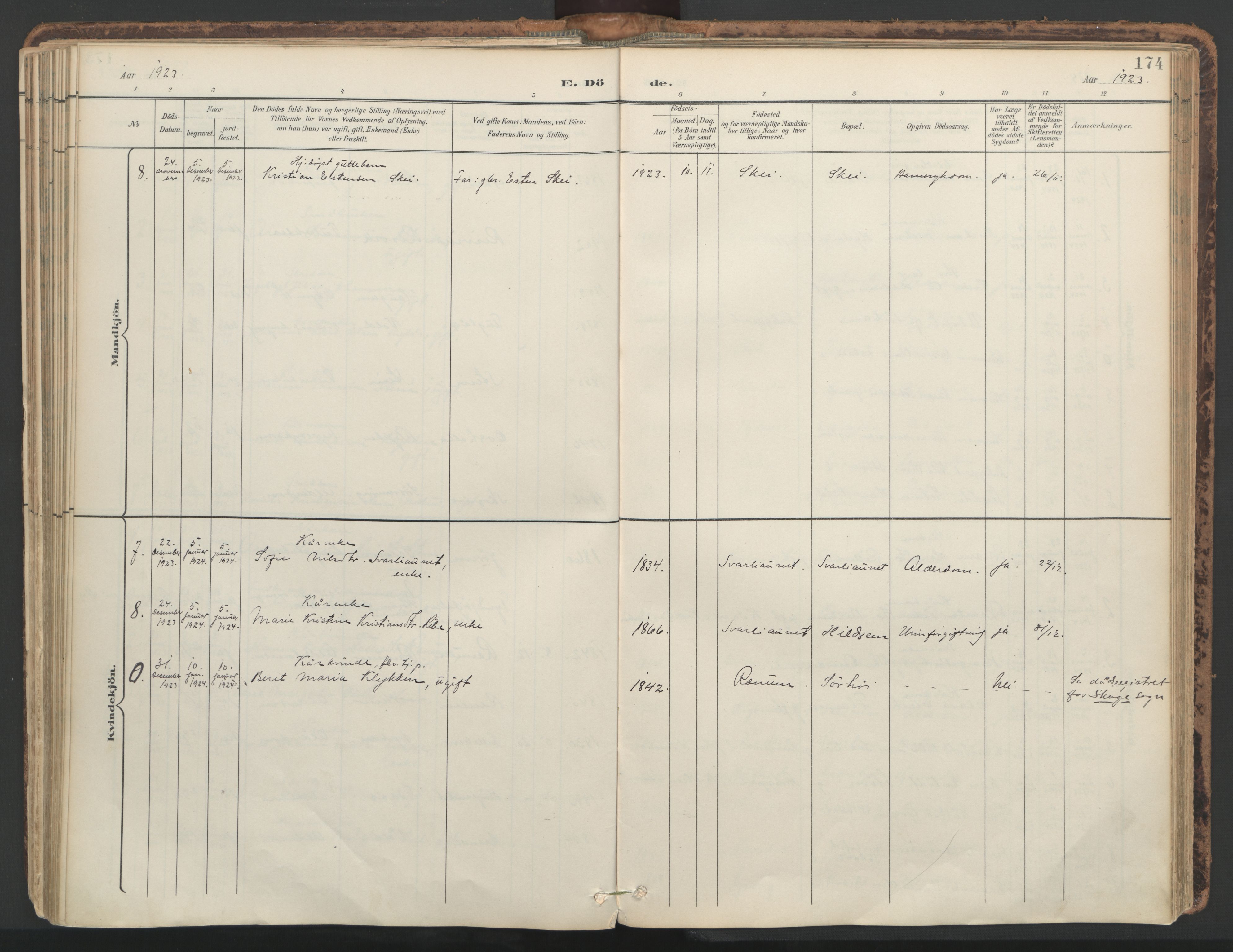 Ministerialprotokoller, klokkerbøker og fødselsregistre - Nord-Trøndelag, SAT/A-1458/764/L0556: Parish register (official) no. 764A11, 1897-1924, p. 174
