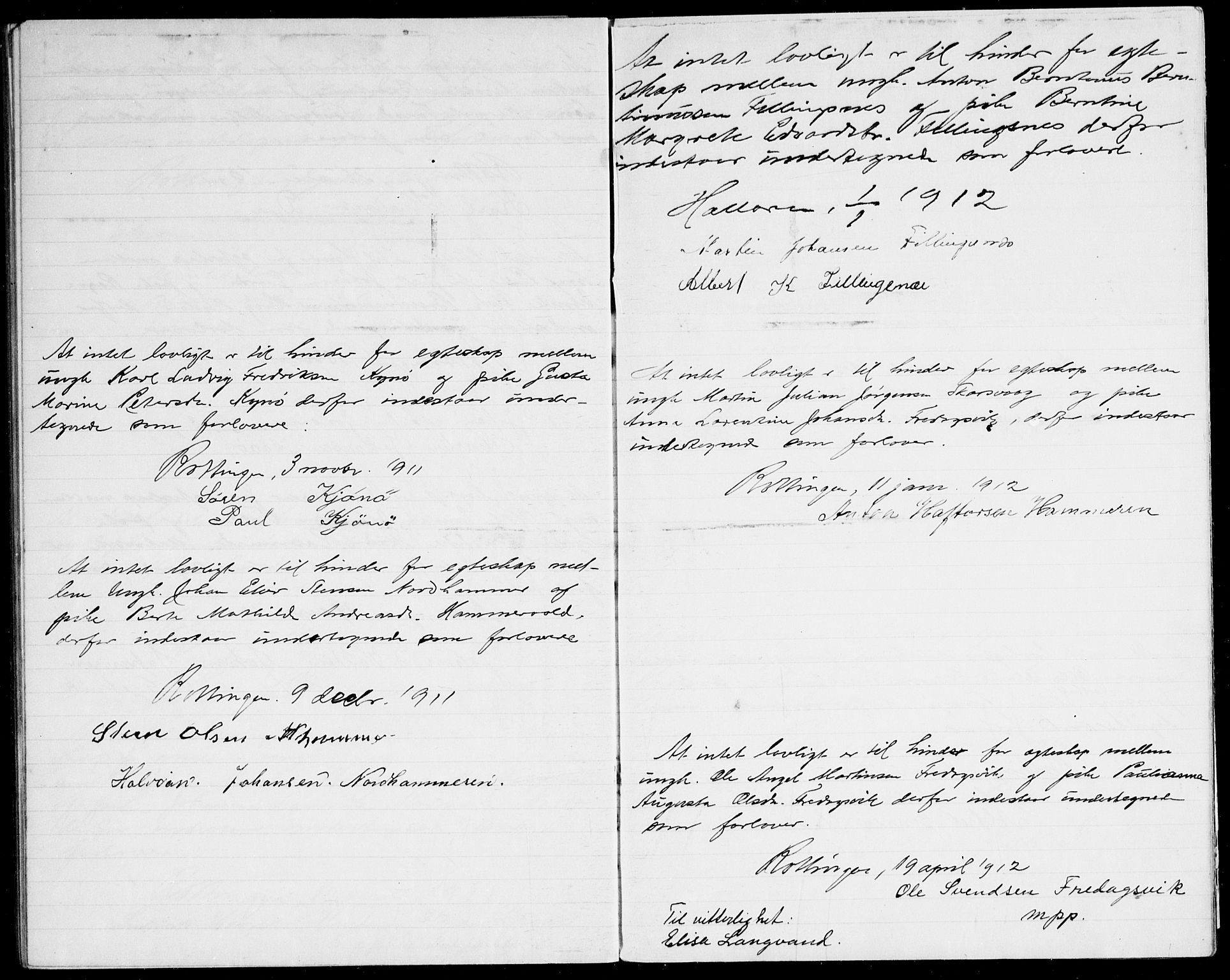 Frøya sokneprestkontor, AV/SAT-A-1116/1/I/I1/I1f: Banns register no. 640.I.1f.1, 1901-1917