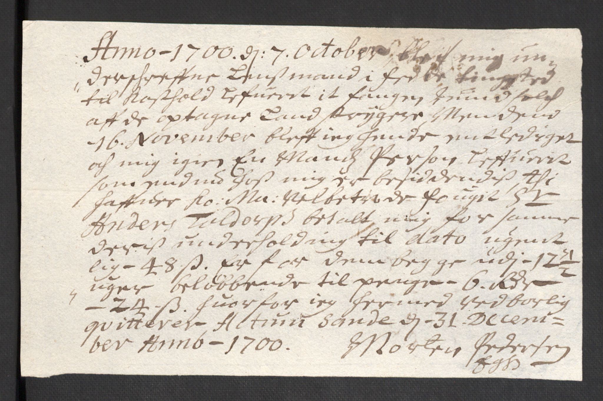 Rentekammeret inntil 1814, Reviderte regnskaper, Fogderegnskap, RA/EA-4092/R43/L2548: Fogderegnskap Lista og Mandal, 1700, p. 216