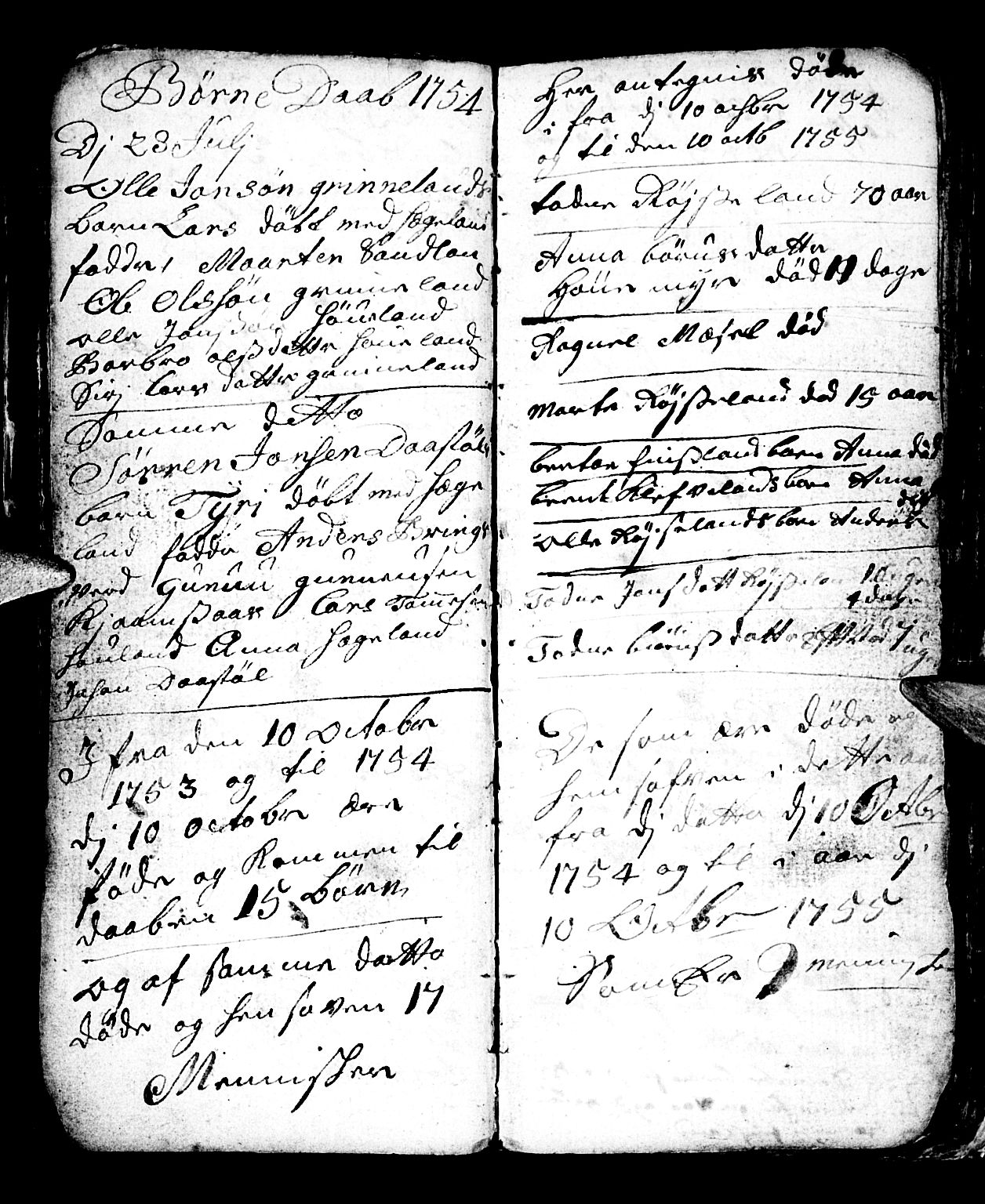 Bjelland sokneprestkontor, SAK/1111-0005/F/Fb/Fbb/L0001: Parish register (copy) no. B 1, 1732-1782, p. 44