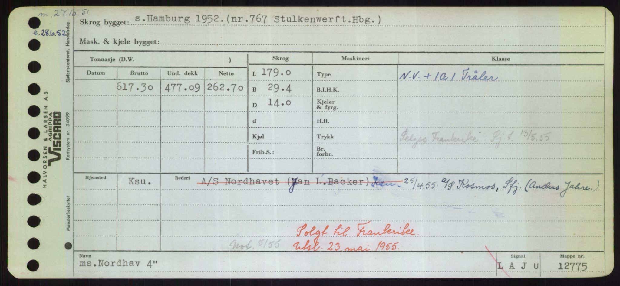 Sjøfartsdirektoratet med forløpere, Skipsmålingen, AV/RA-S-1627/H/Hd/L0026: Fartøy, N-Norhol, p. 475