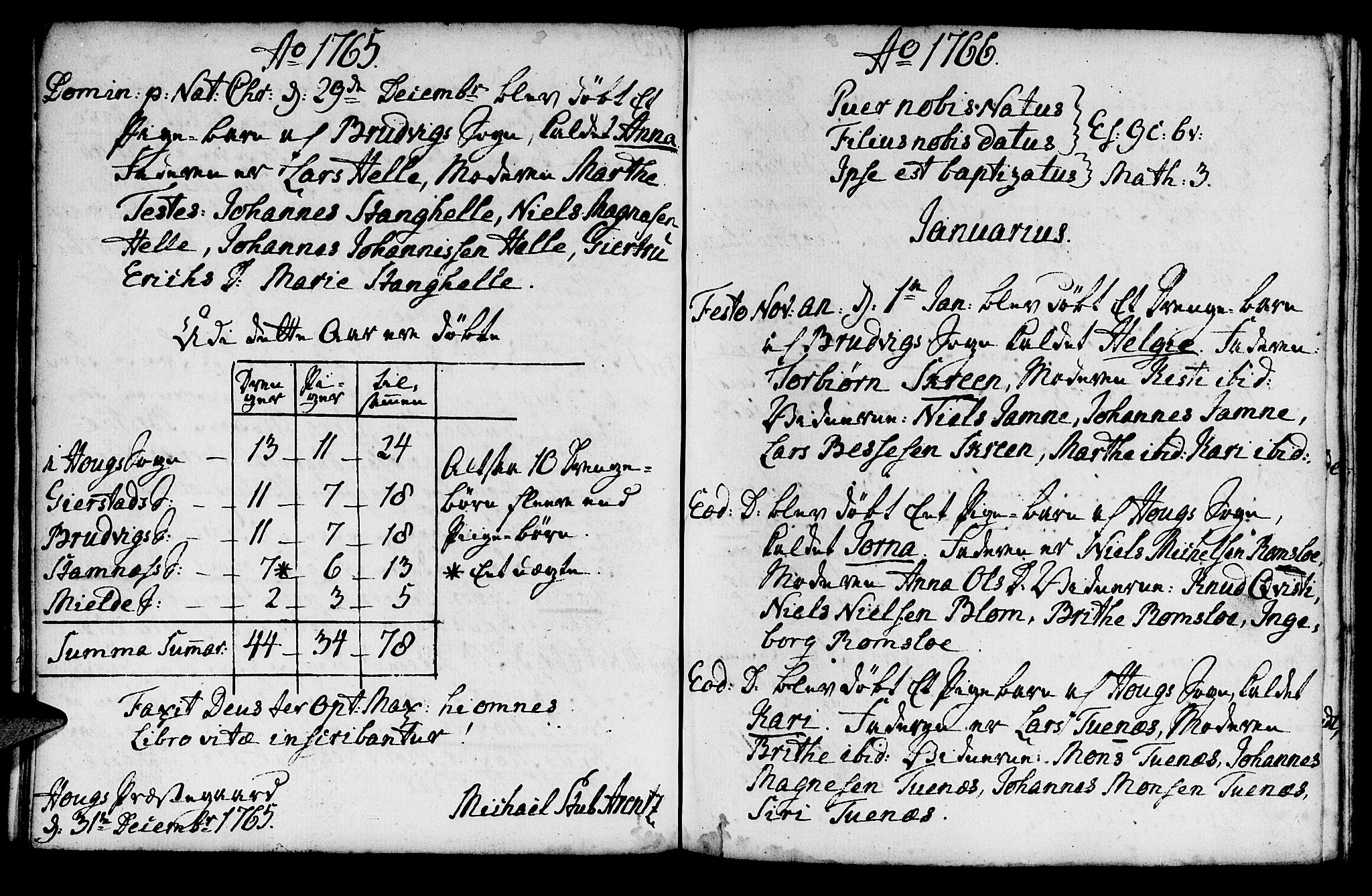 Haus sokneprestembete, AV/SAB-A-75601/H/Haa: Parish register (official) no. A 8, 1754-1769, p. 95