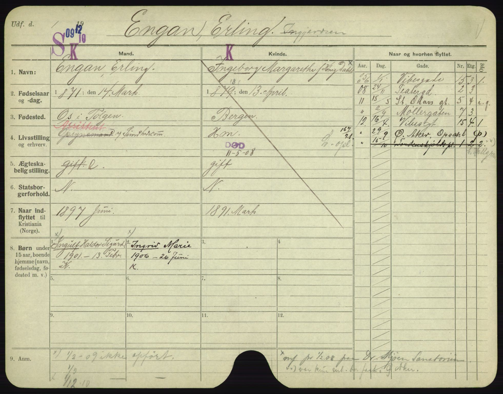 Oslo folkeregister, Registerkort, AV/SAO-A-11715/F/Fa/Fac/L0002: Menn, 1906-1914, p. 929a