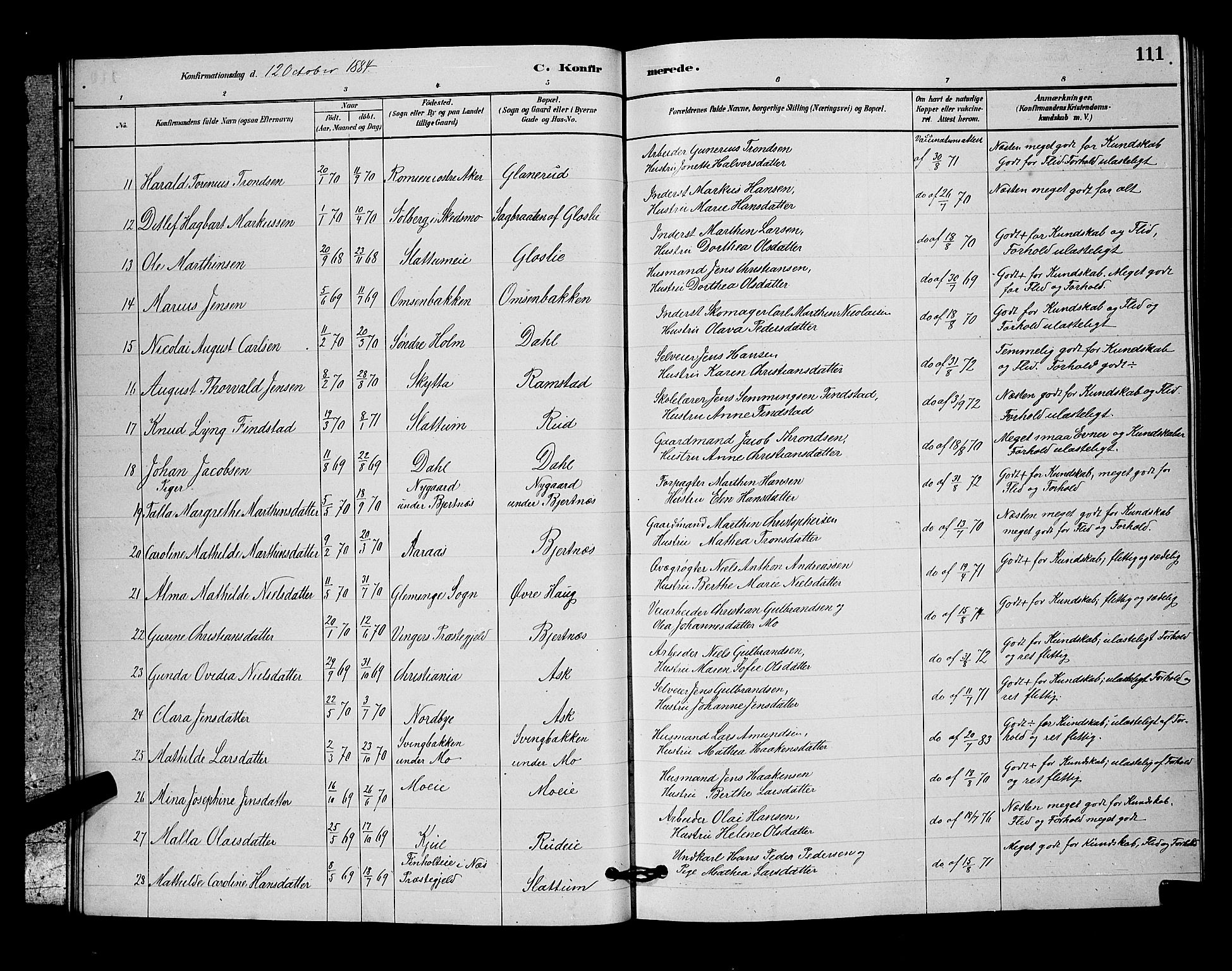 Nittedal prestekontor Kirkebøker, SAO/A-10365a/G/Ga/L0002: Parish register (copy) no. I 2, 1879-1901, p. 111