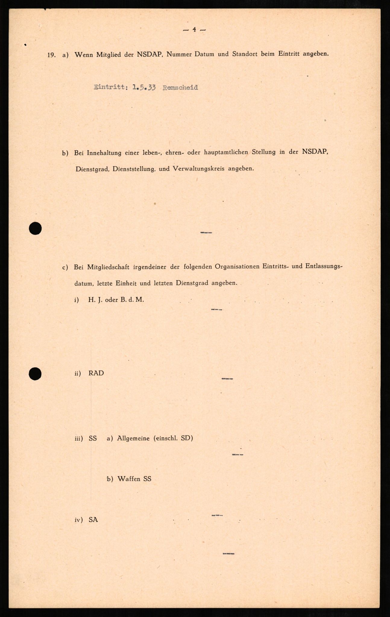 Forsvaret, Forsvarets overkommando II, AV/RA-RAFA-3915/D/Db/L0007: CI Questionaires. Tyske okkupasjonsstyrker i Norge. Tyskere., 1945-1946, p. 119