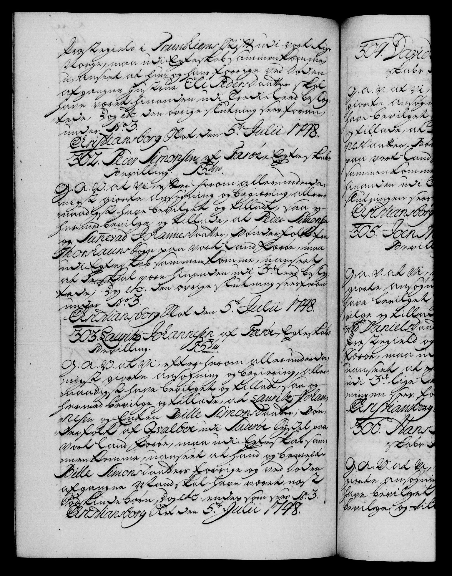 Danske Kanselli 1572-1799, AV/RA-EA-3023/F/Fc/Fca/Fcaa/L0035: Norske registre, 1746-1748, p. 707b