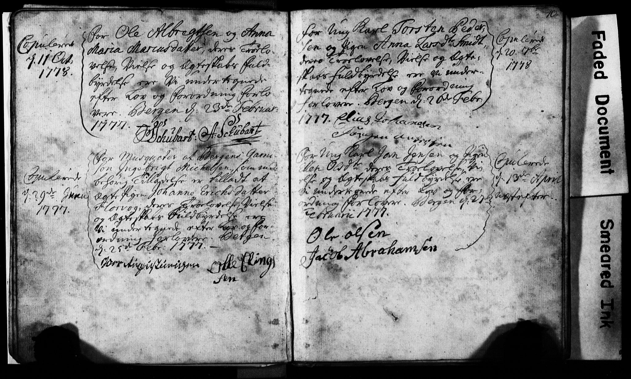 Korskirken sokneprestembete, AV/SAB-A-76101: Best man's statements no. II.5.1, 1776-1816, p. 10