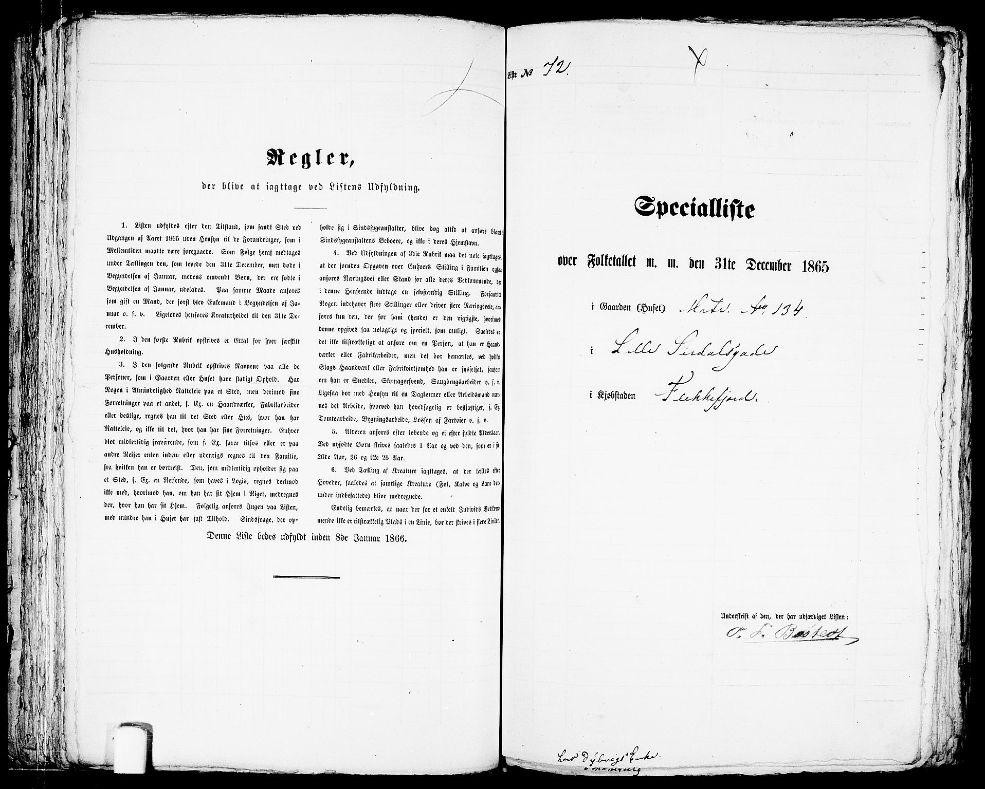 RA, 1865 census for Flekkefjord/Flekkefjord, 1865, p. 150